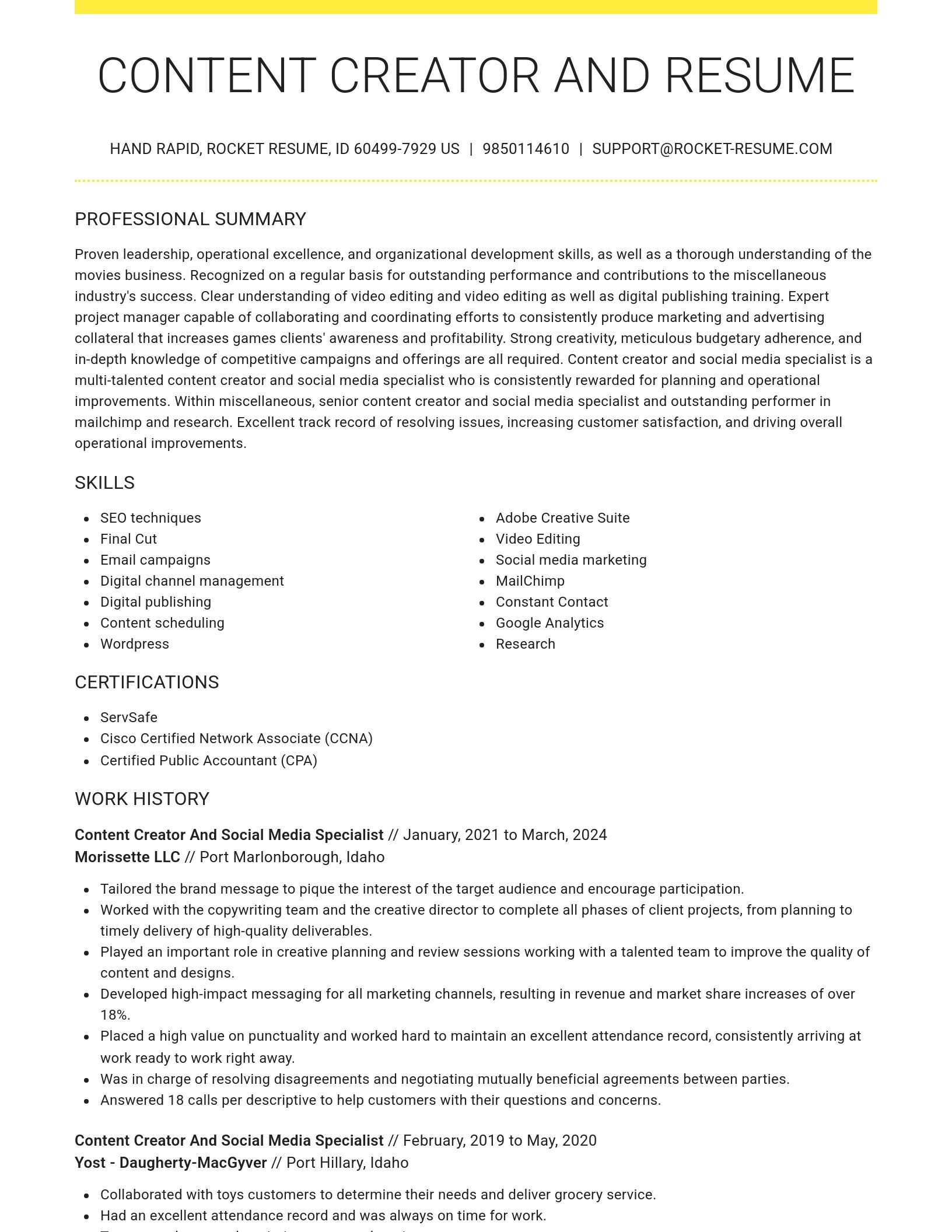 Grand resume template