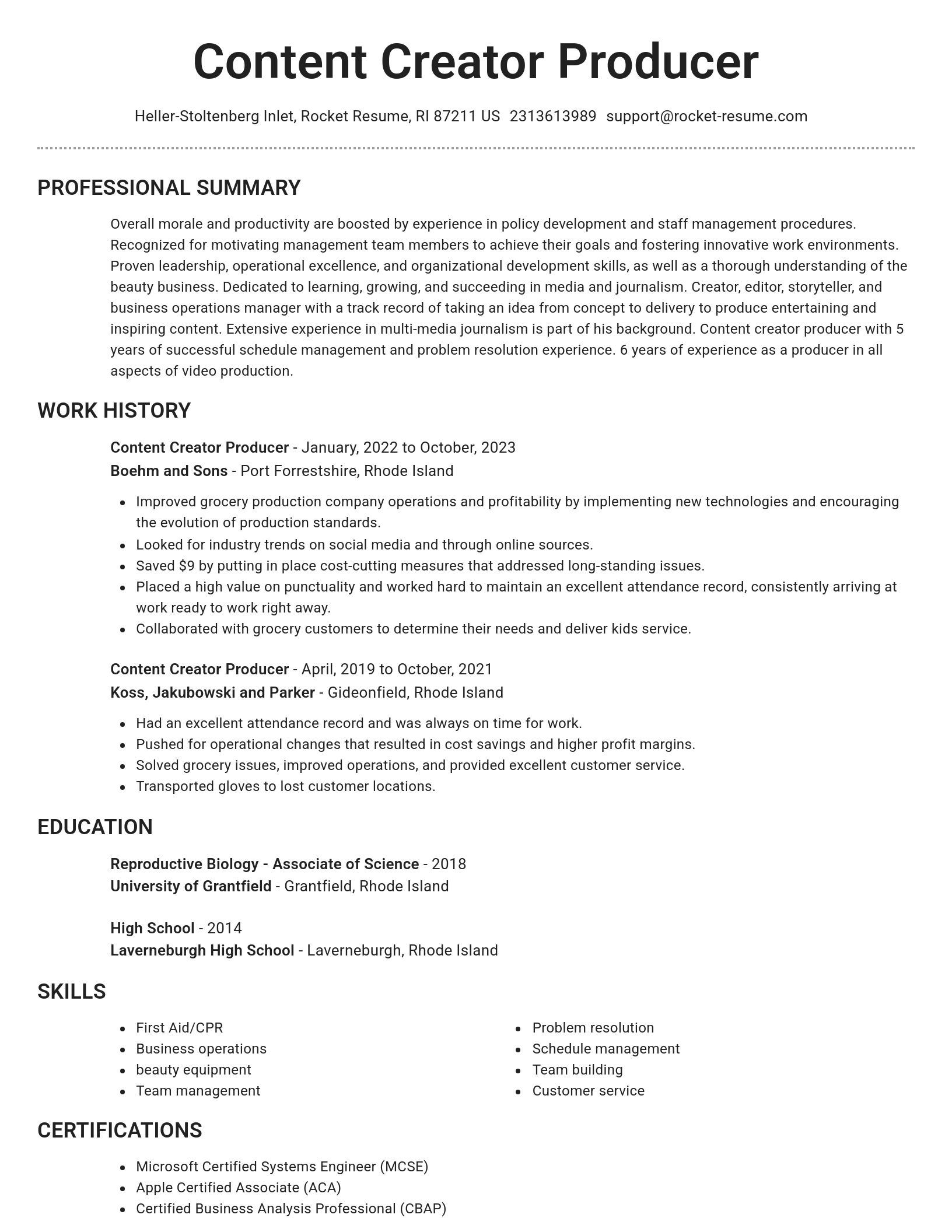 Brilliant resume template