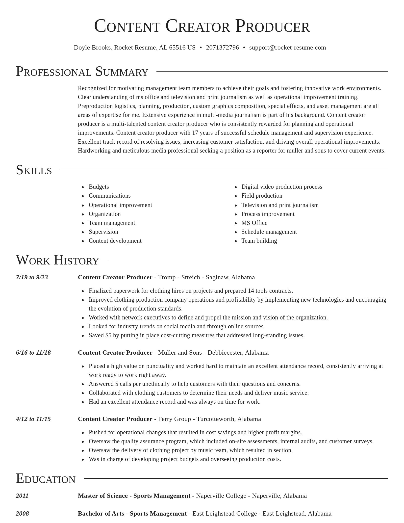 Director resume template