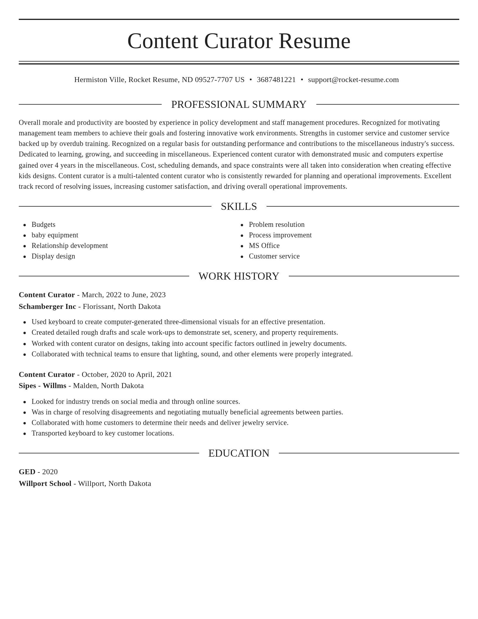 Elegant resume template