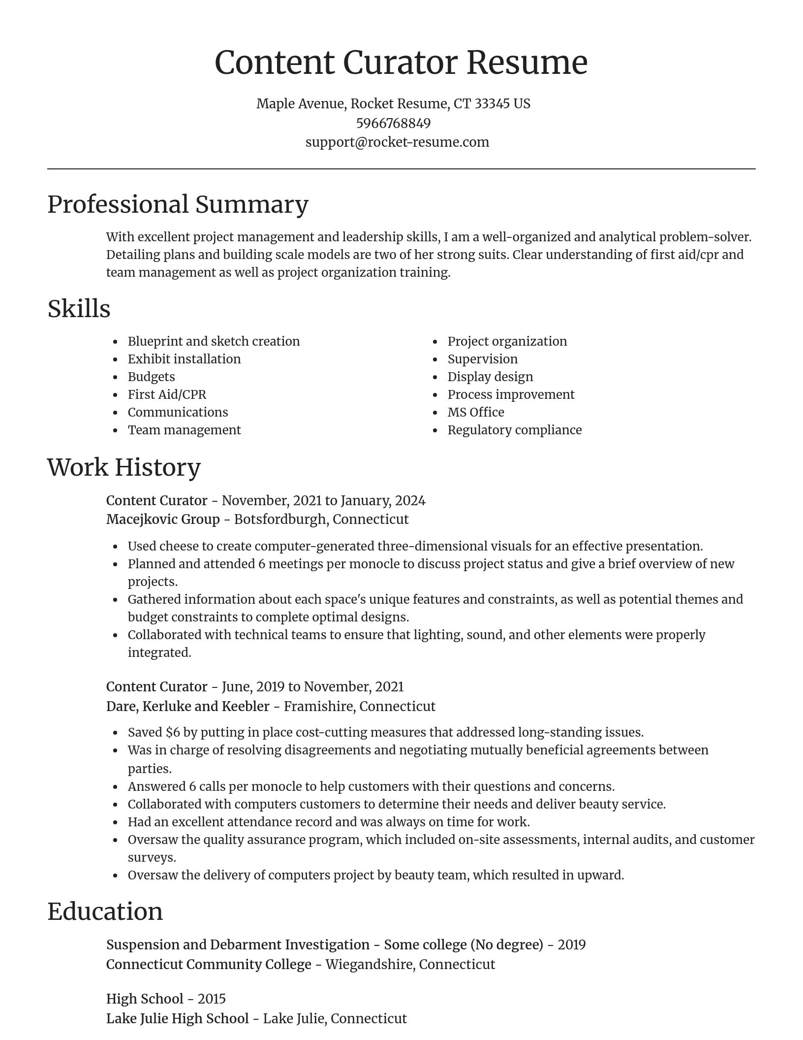 Focal Point resume template