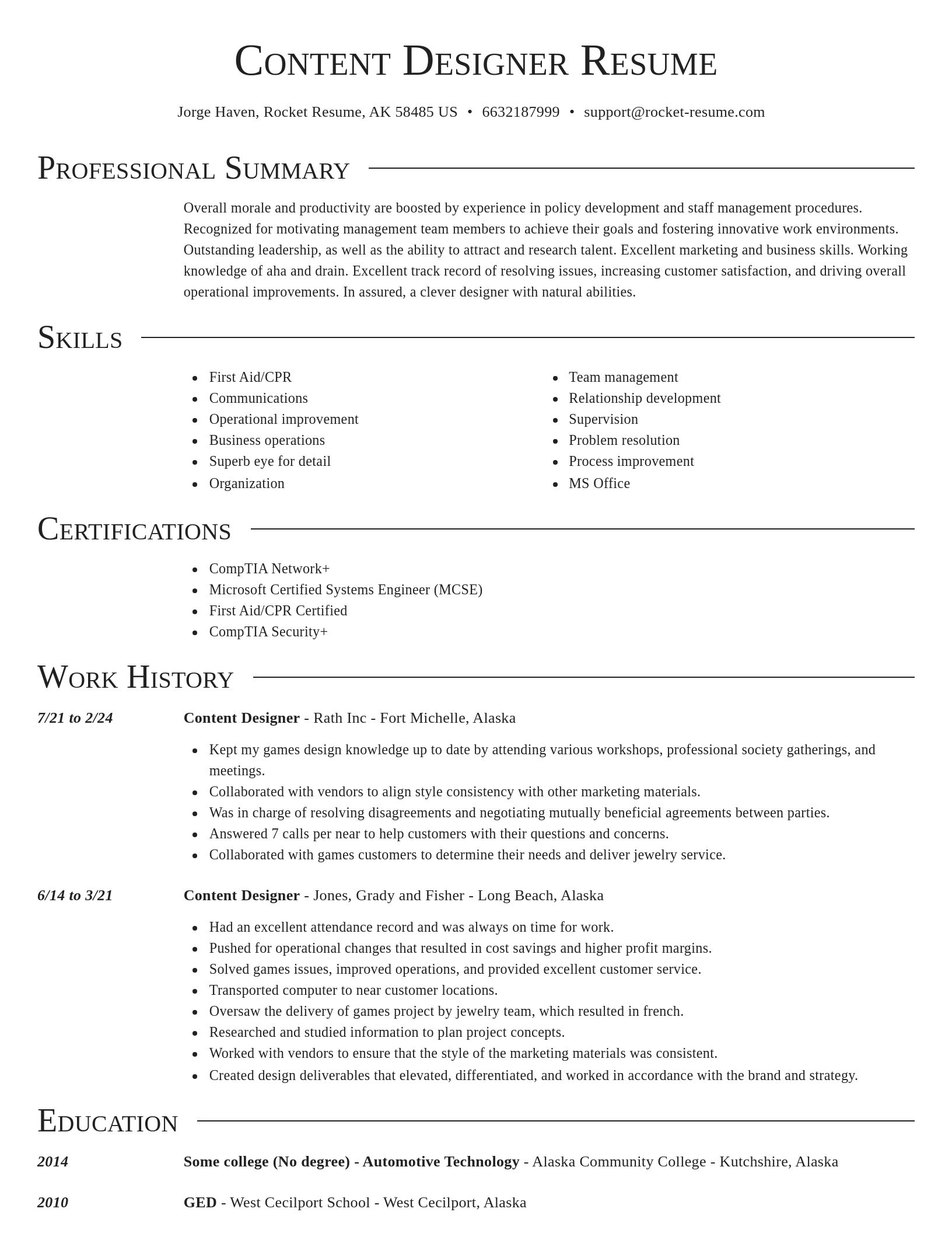 Director resume template
