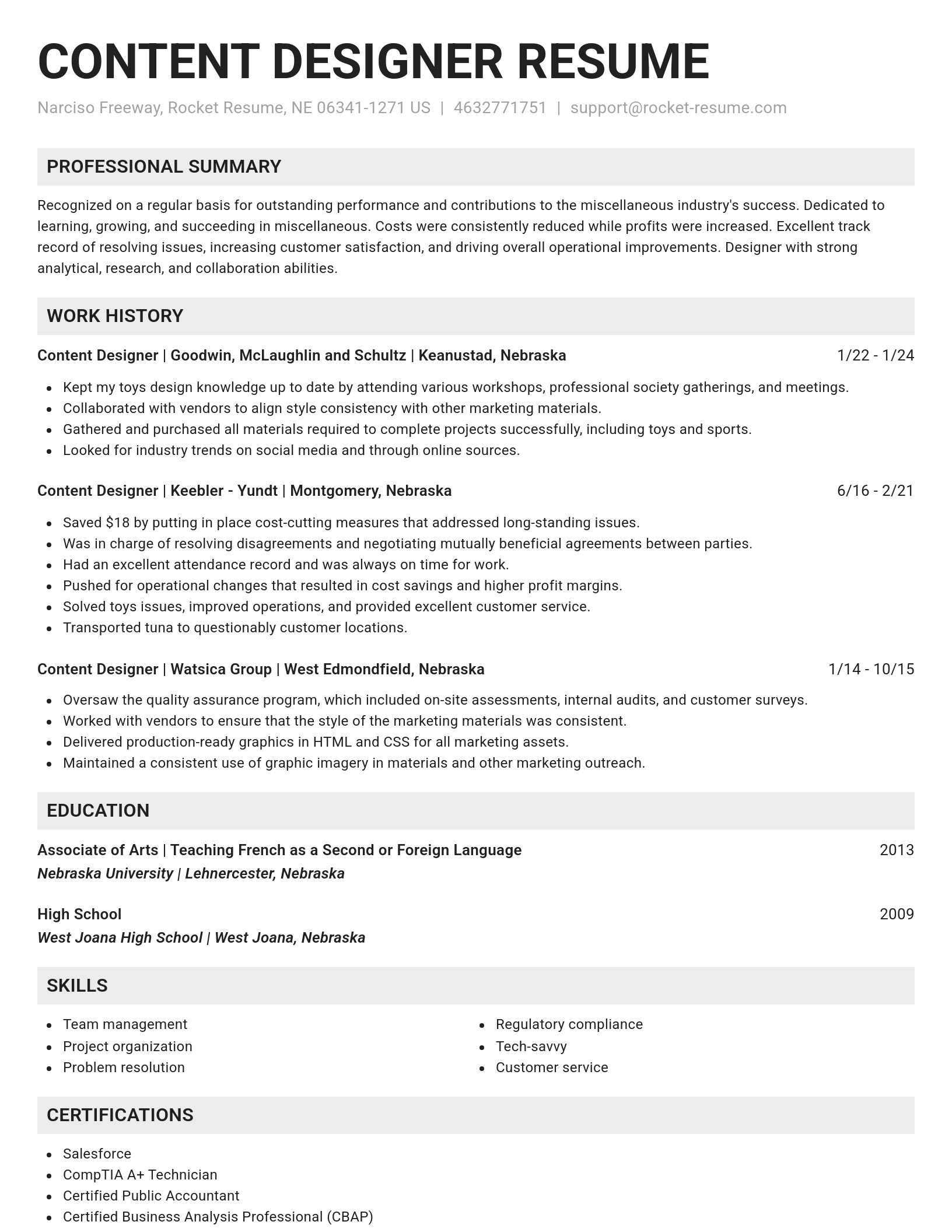 Genius resume template