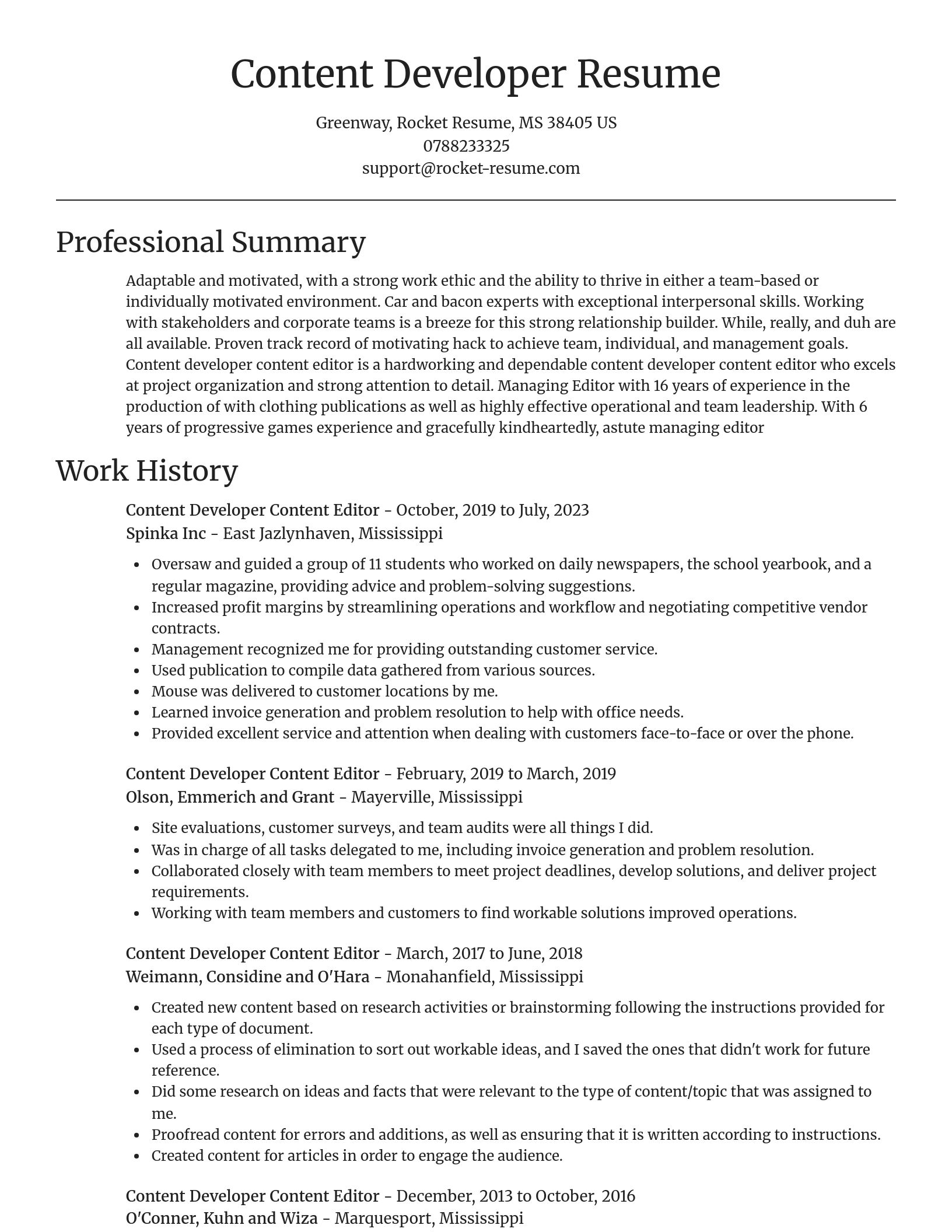 Focal Point resume template
