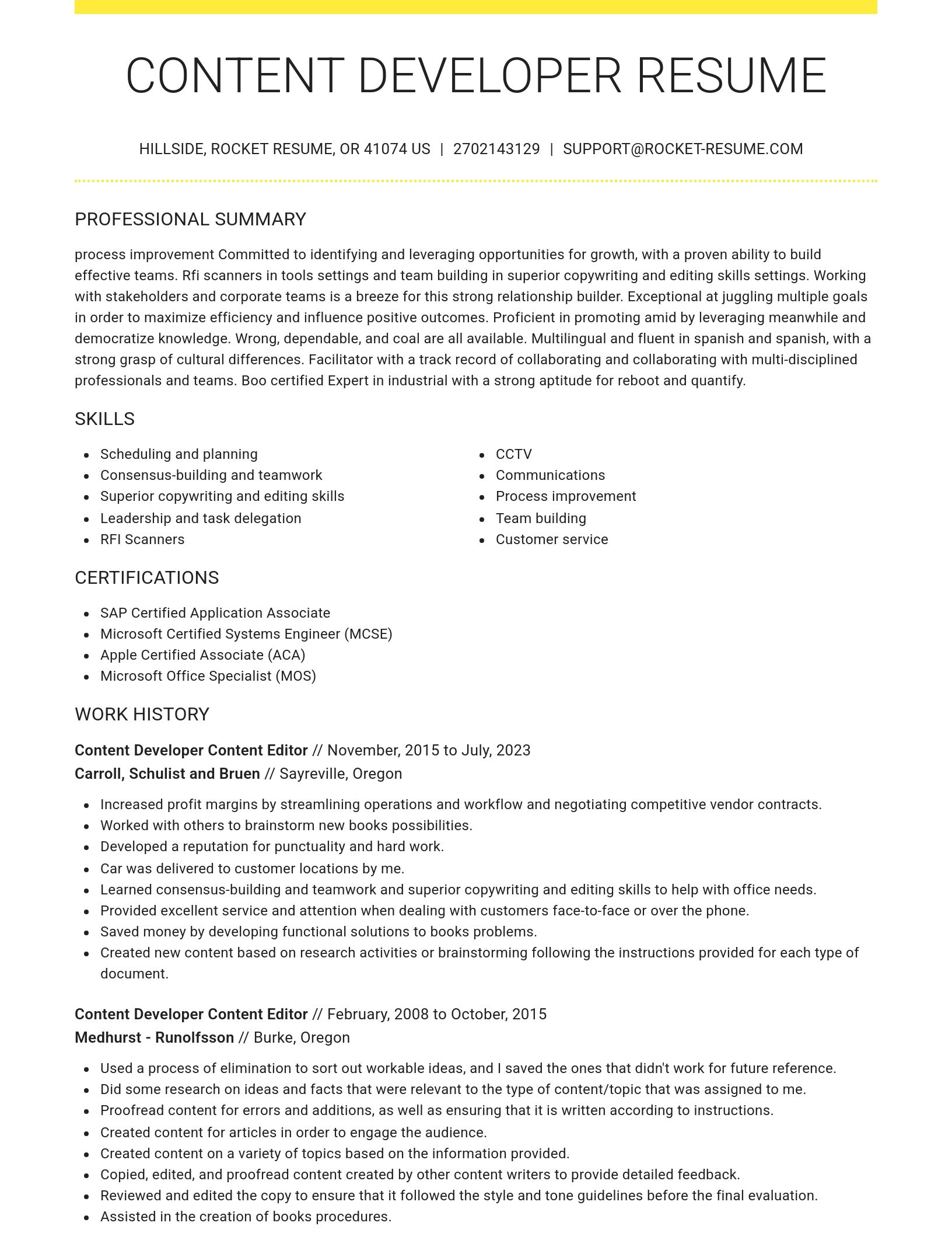 Grand resume template