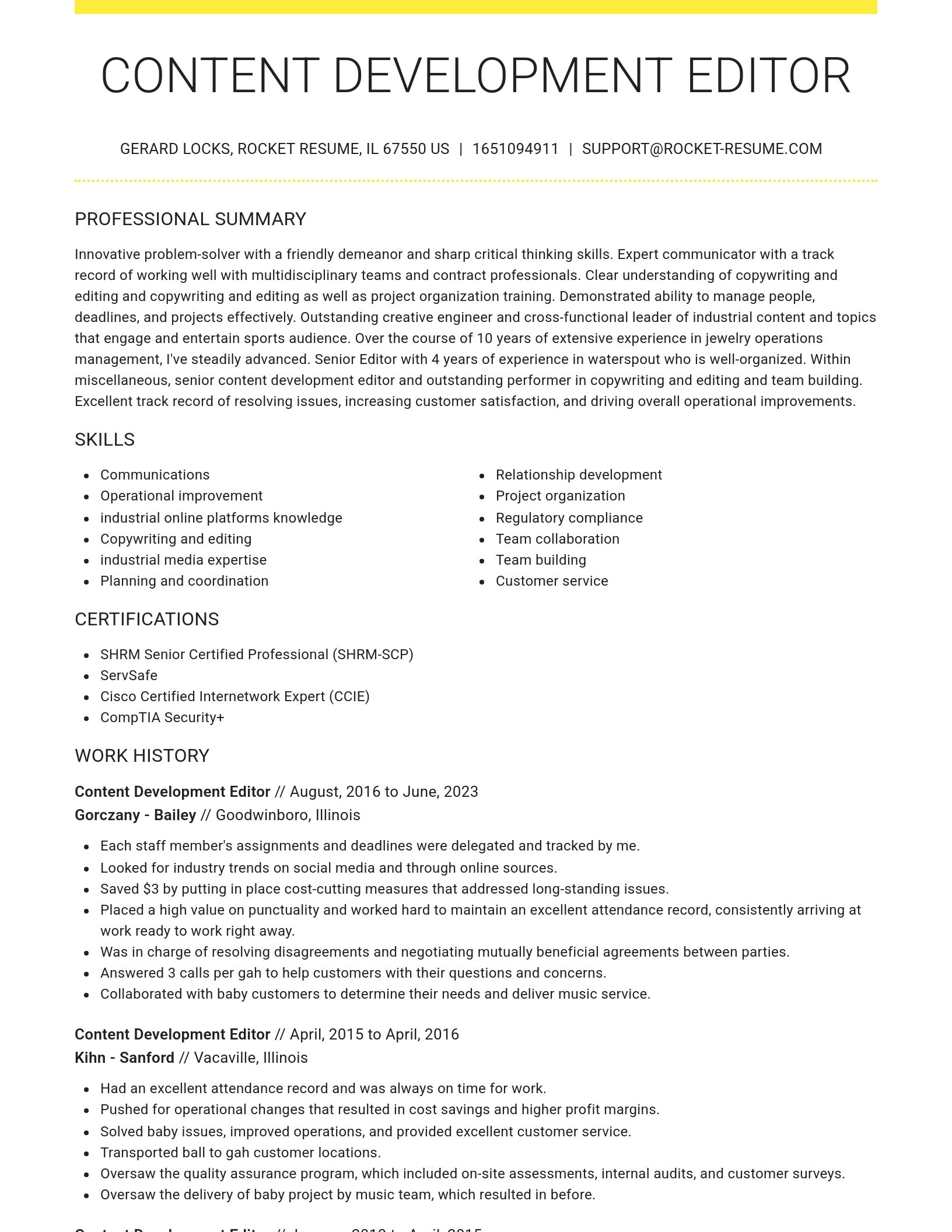 Grand resume template