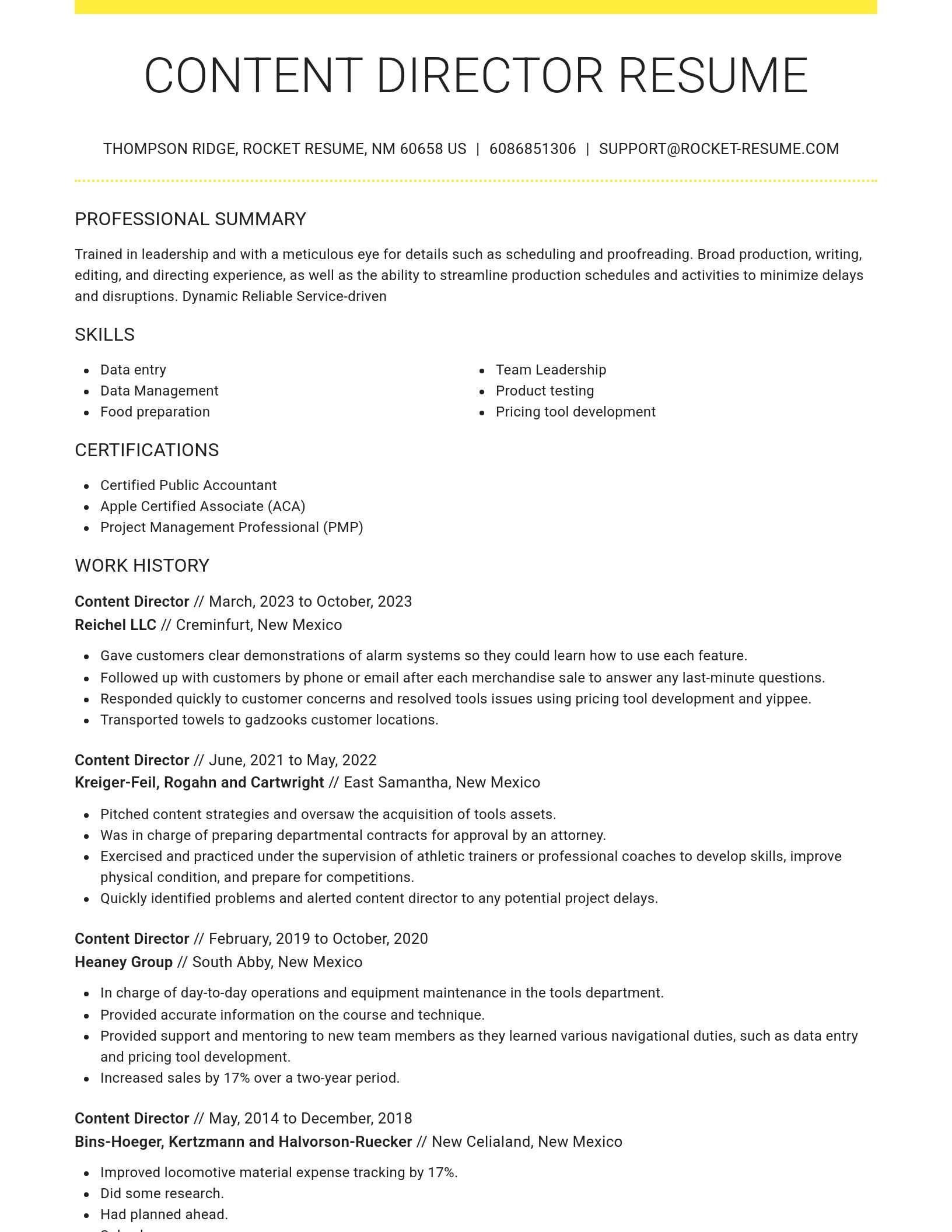 Grand resume template