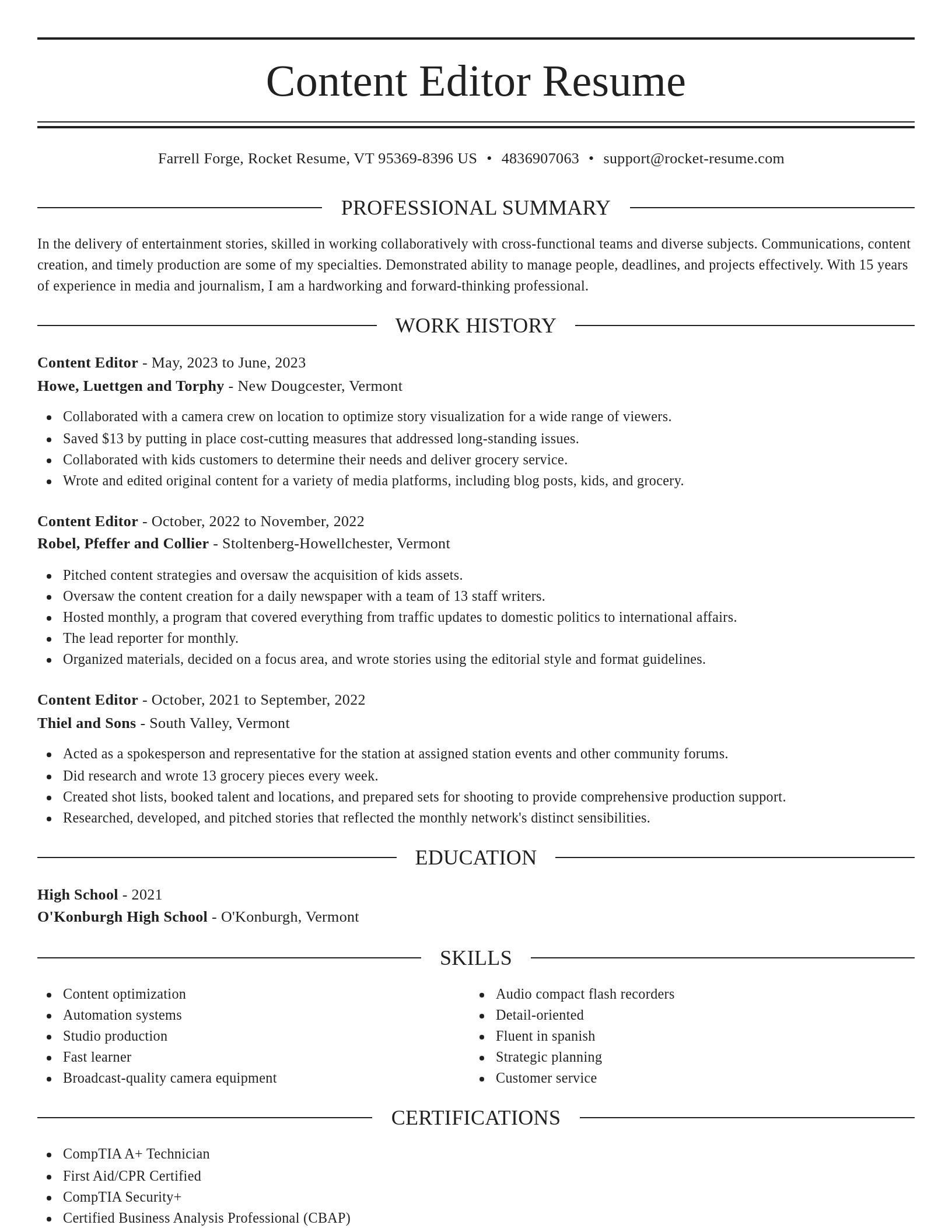 Elegant resume template