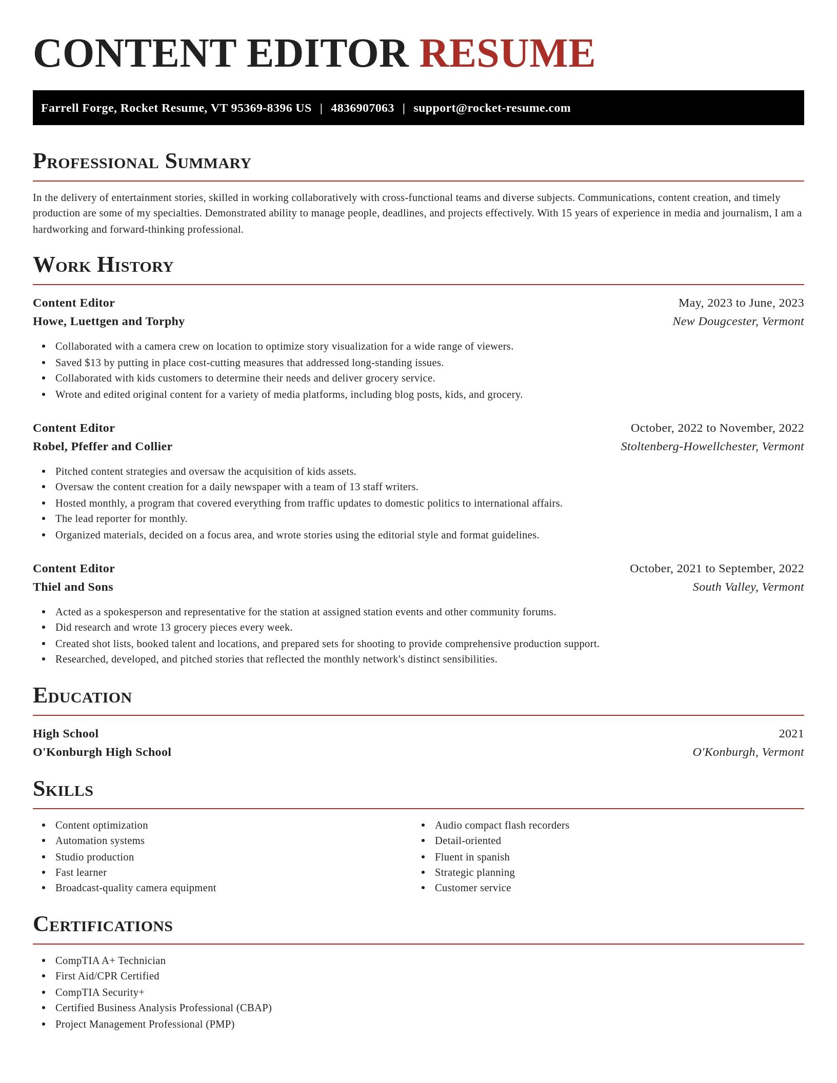 Exquisite resume template