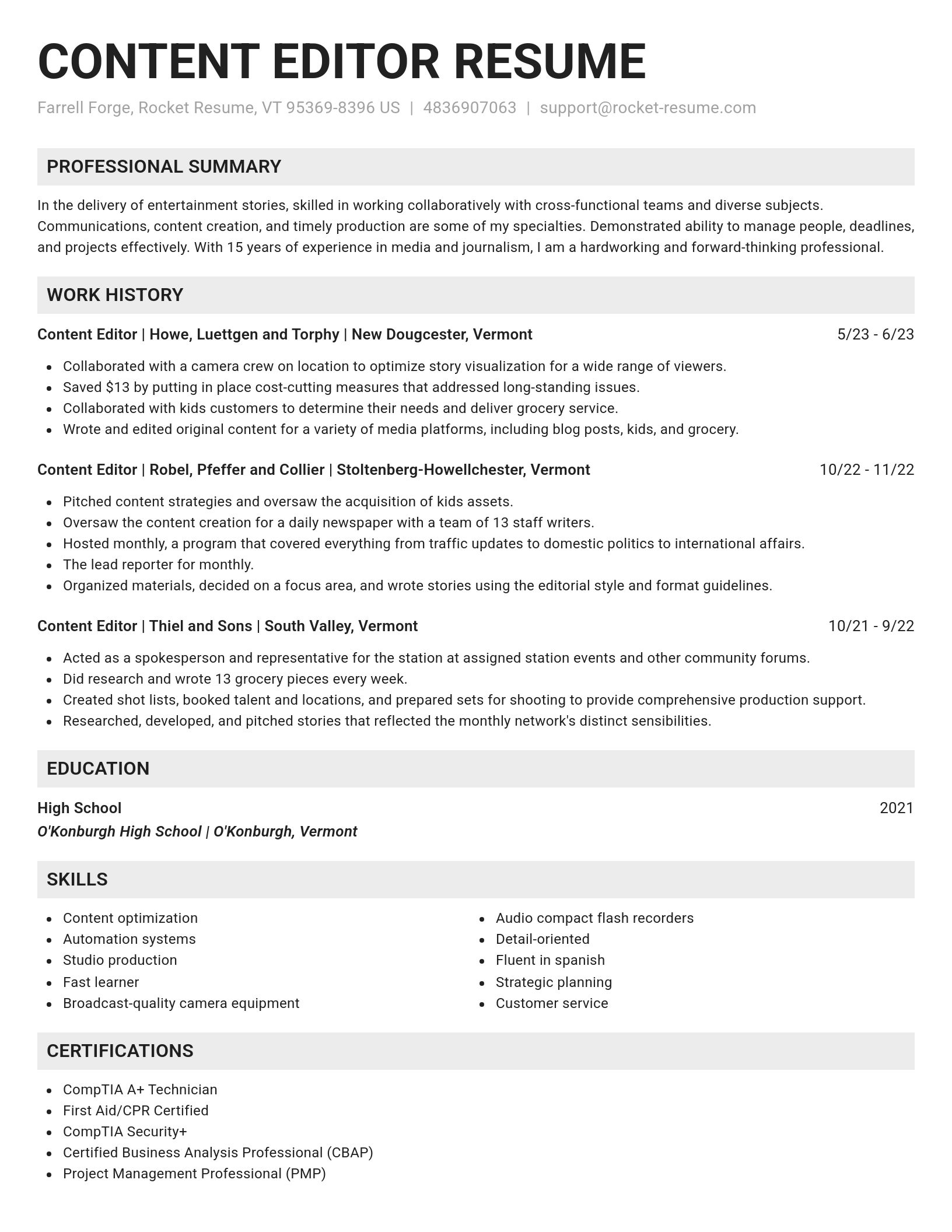 Genius resume template