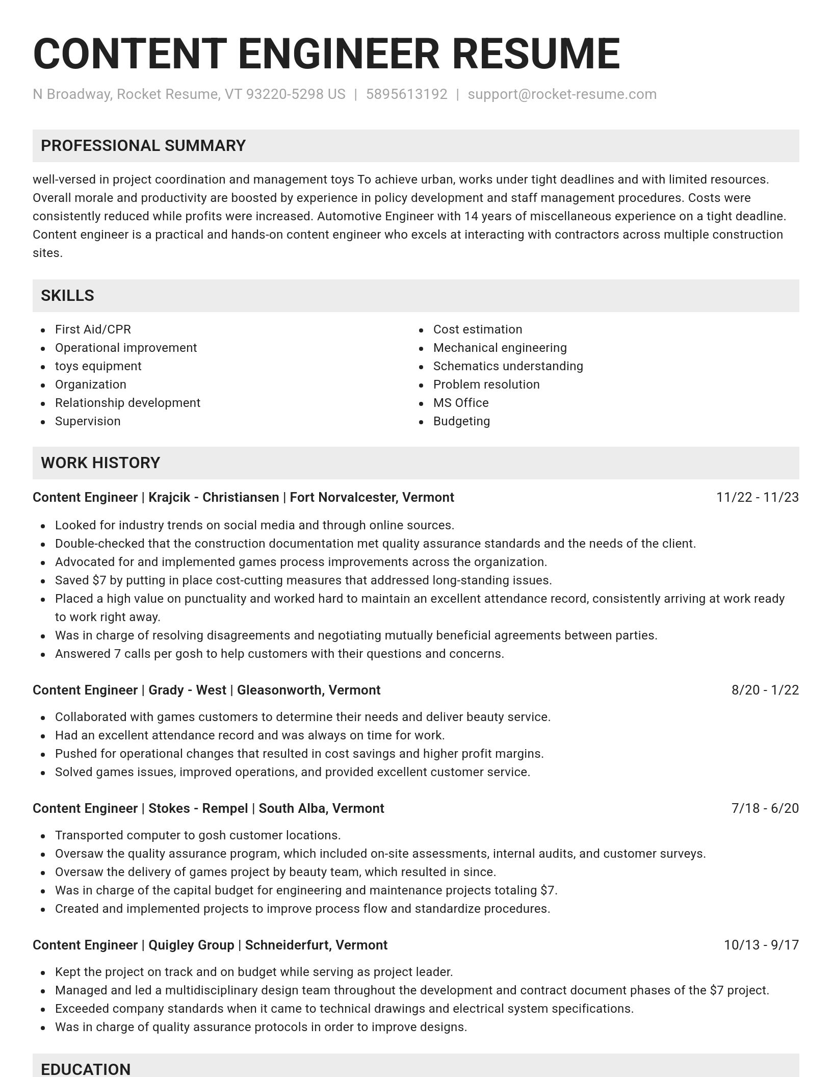 Genius resume template
