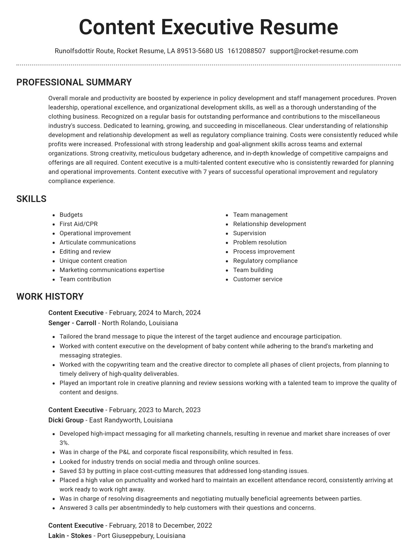 Brilliant resume template