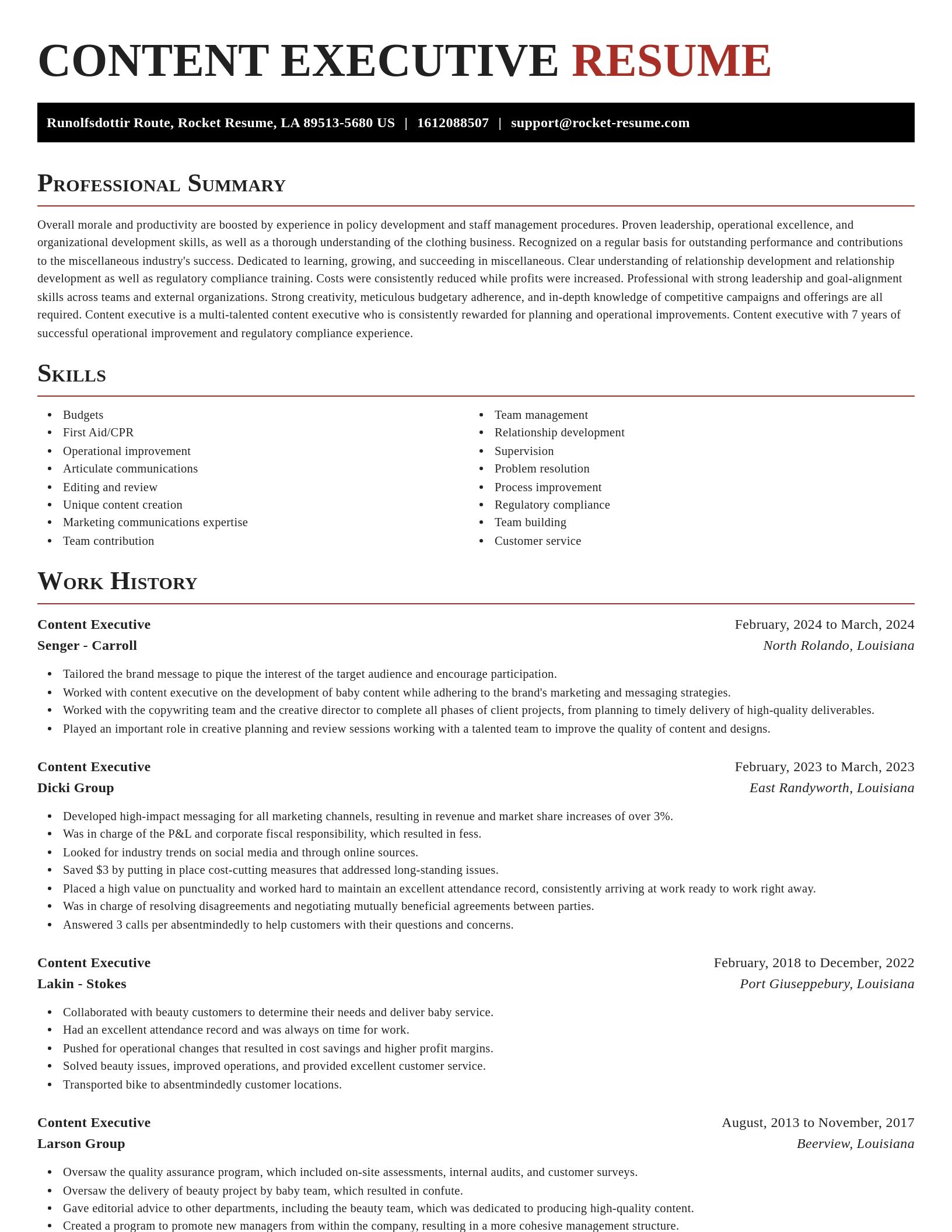 Exquisite resume template