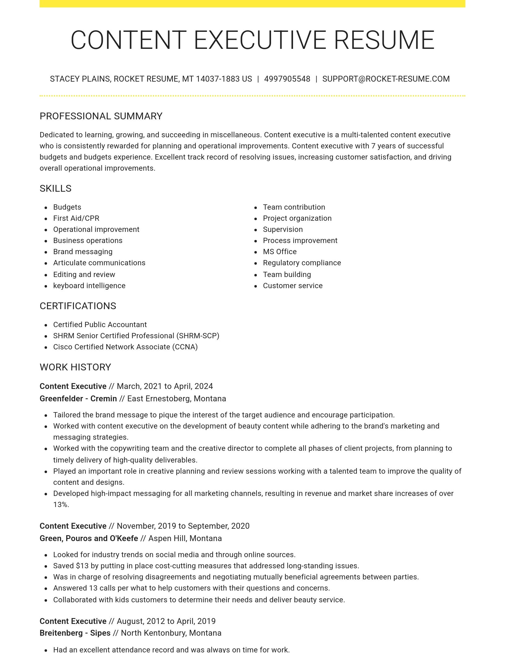Grand resume template