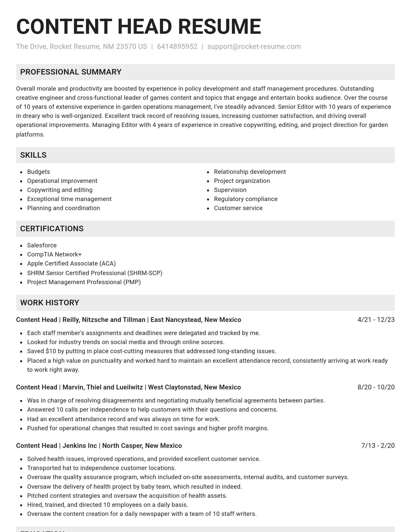 Genius resume template