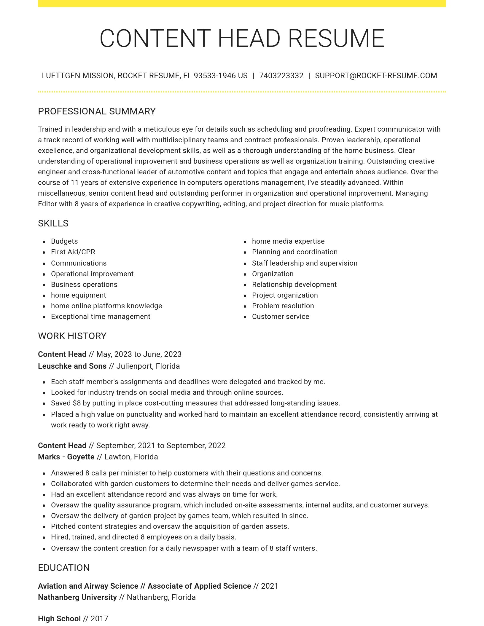 Grand resume template