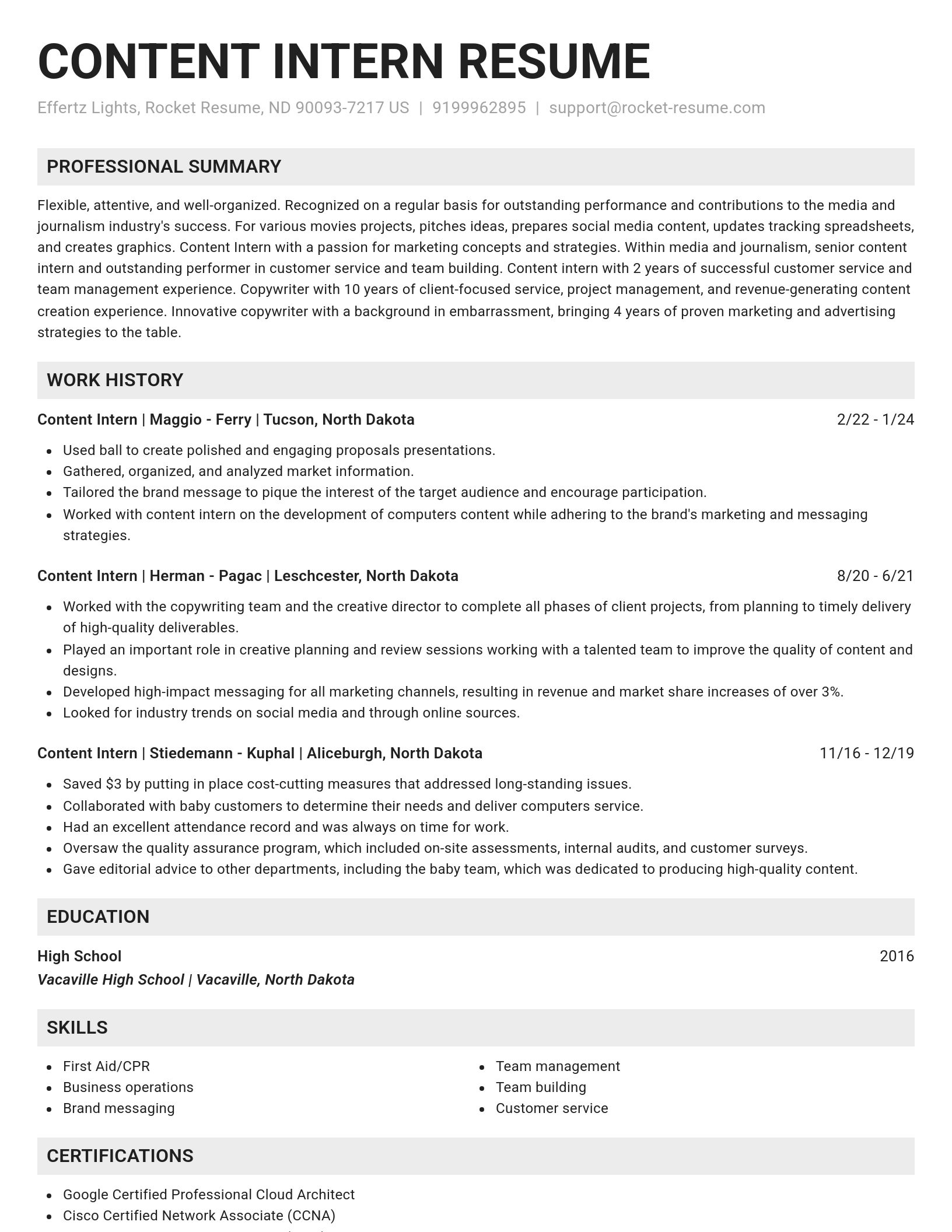Genius resume template