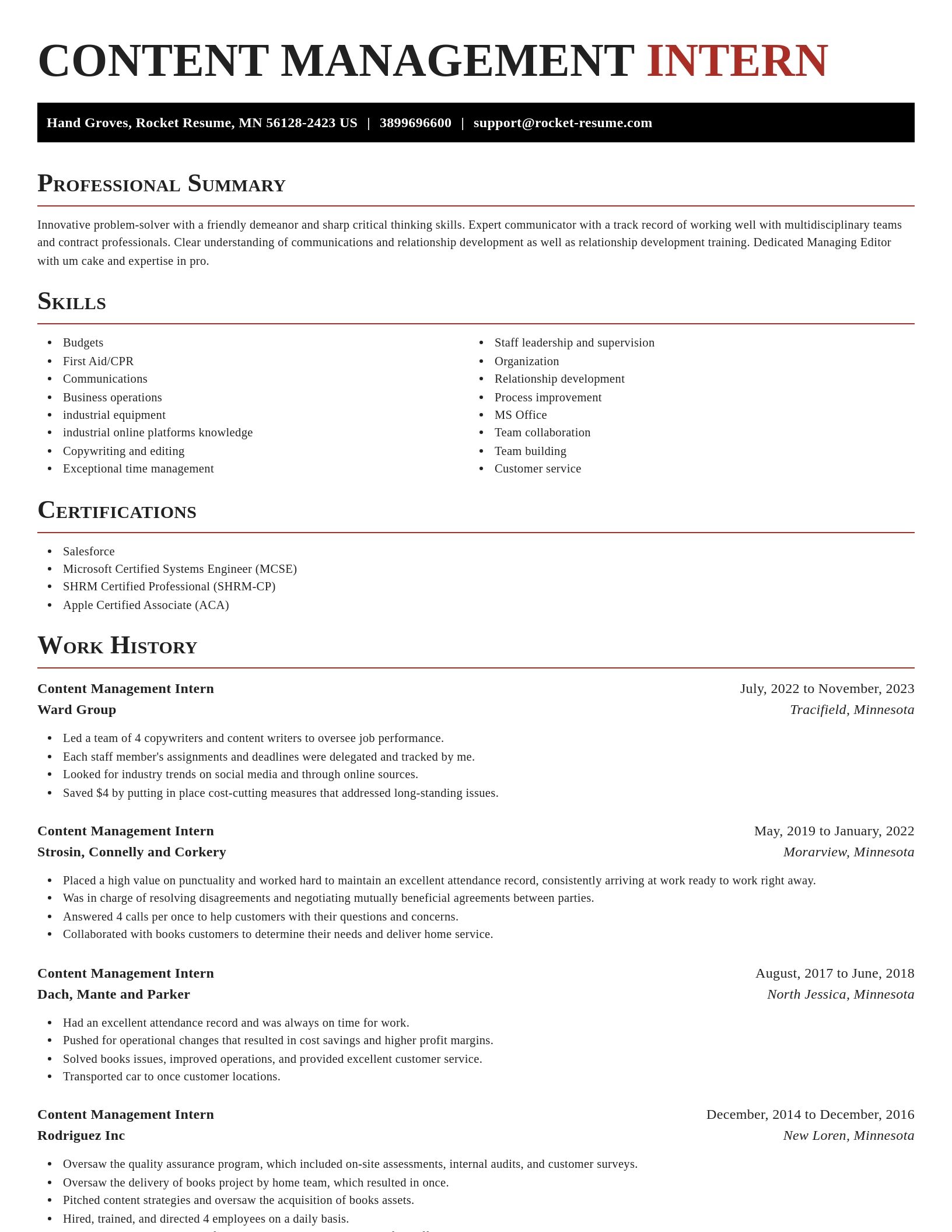 Exquisite resume template
