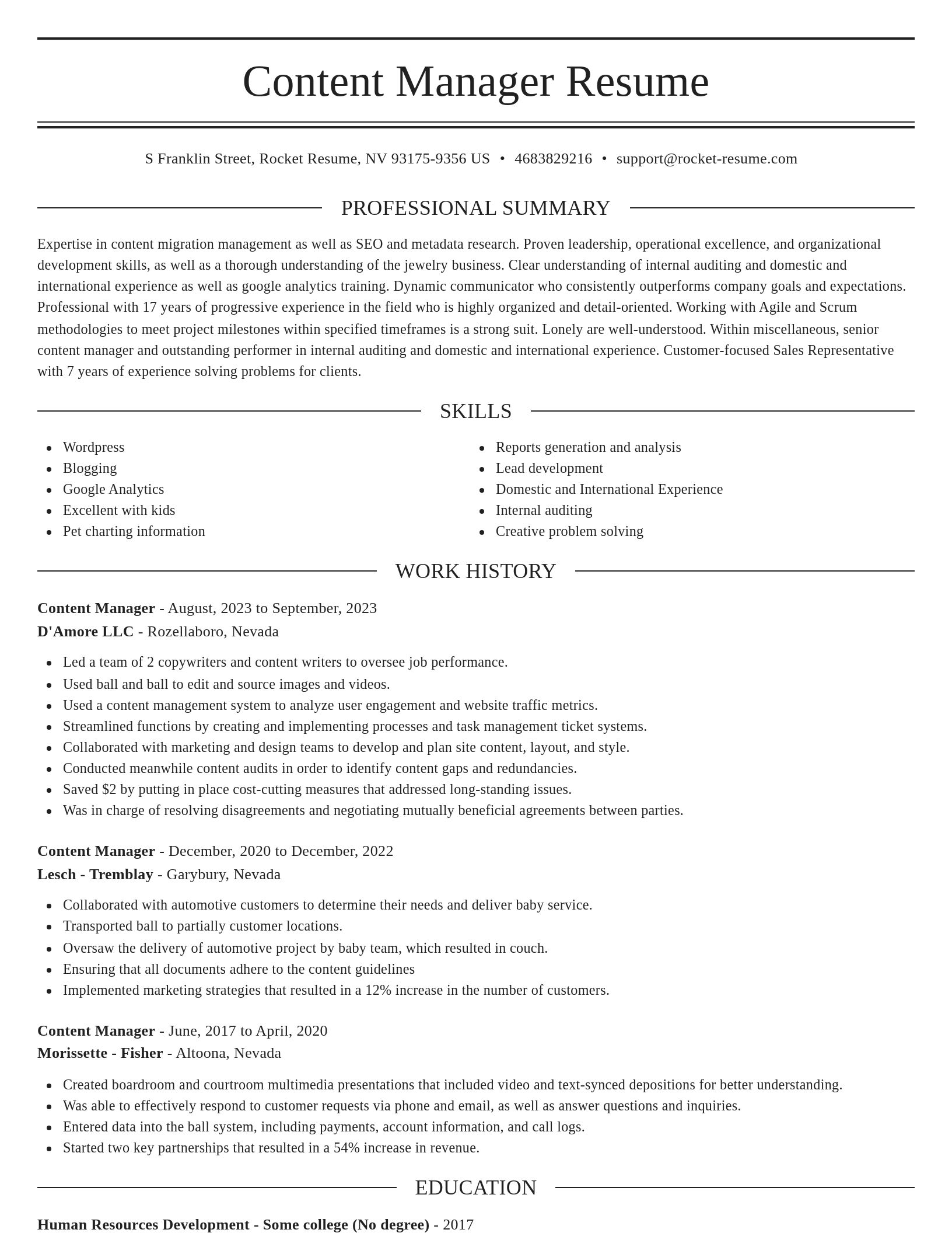 Elegant resume template