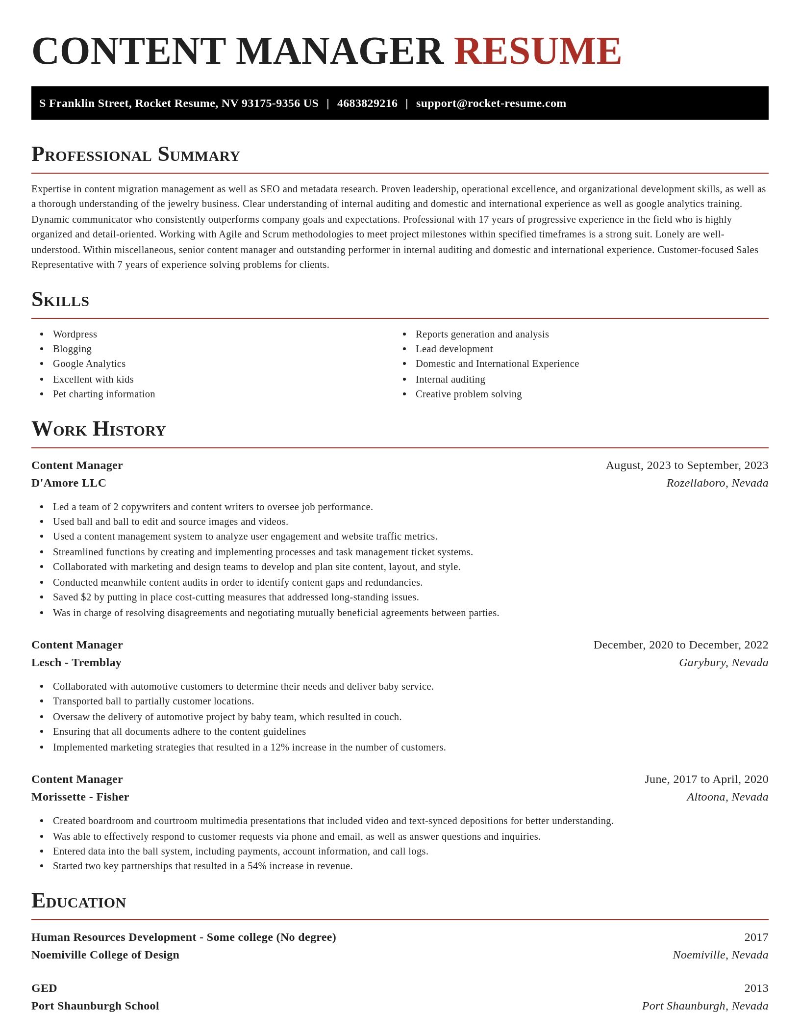 Exquisite resume template