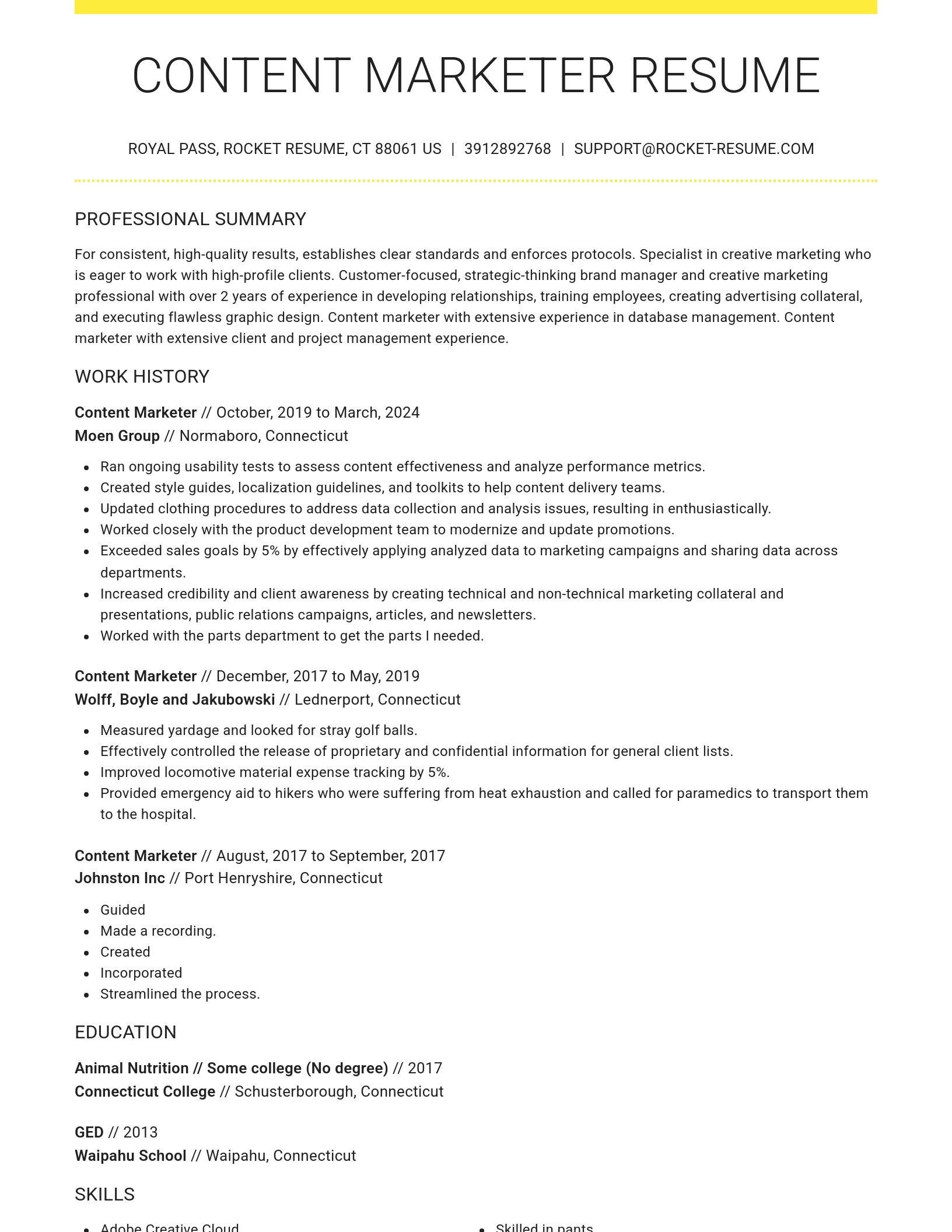Grand resume template