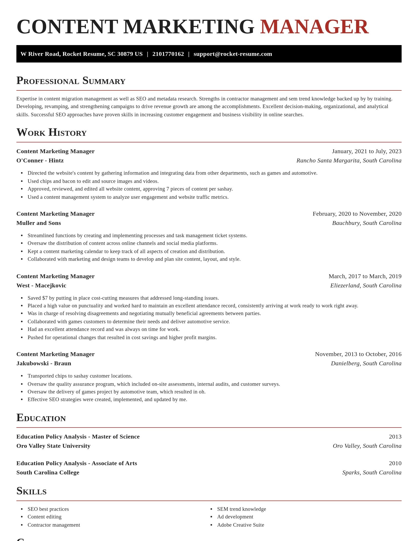 Exquisite resume template