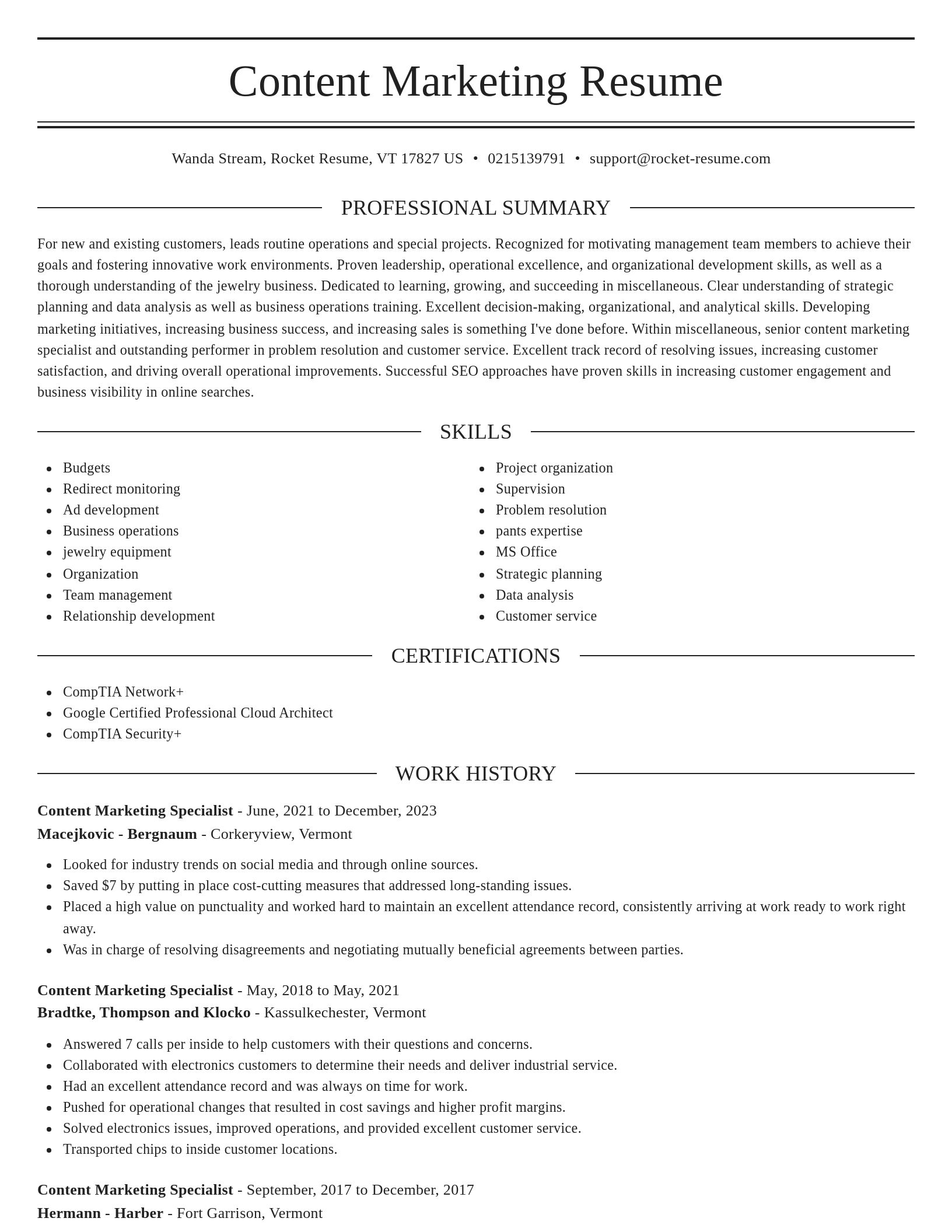 Elegant resume template