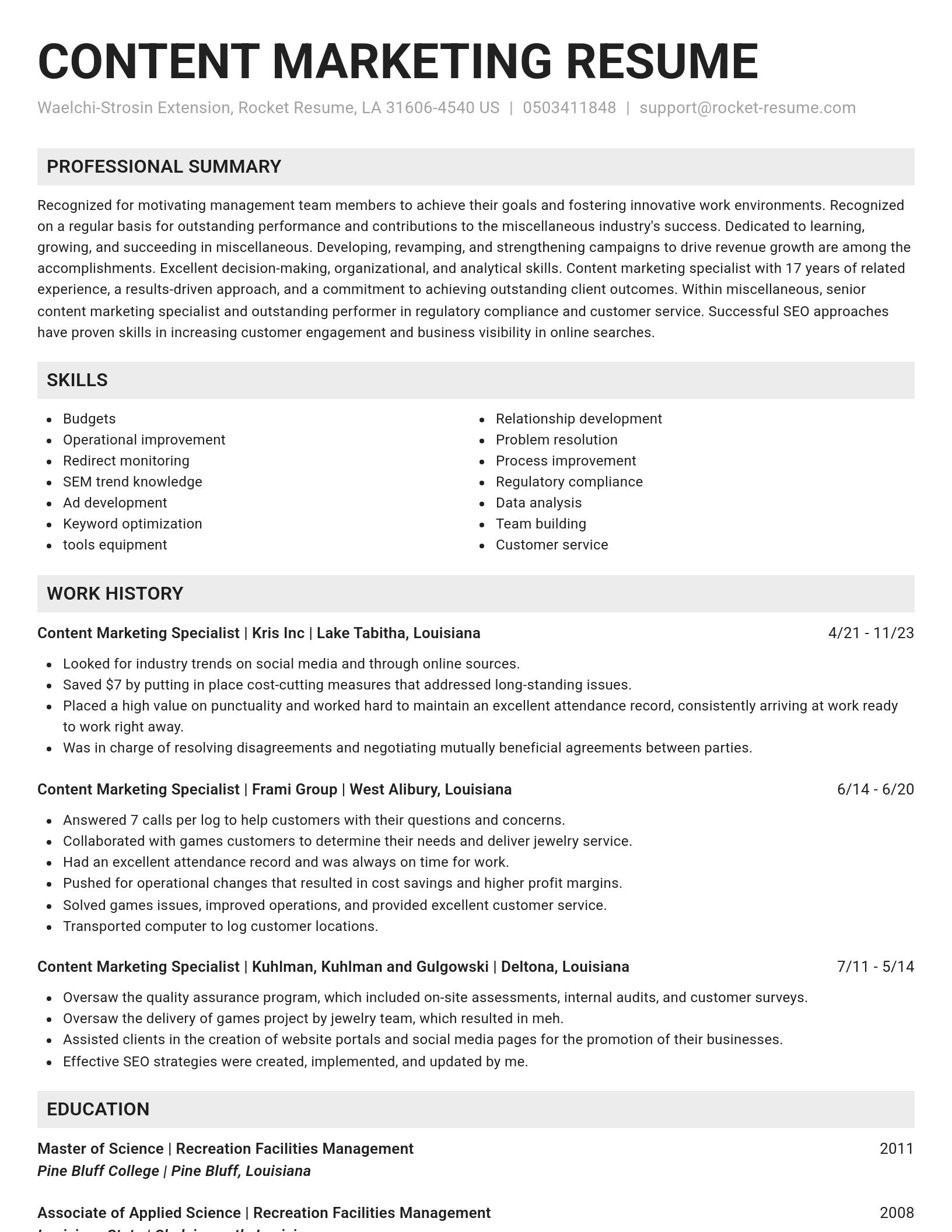 Genius resume template