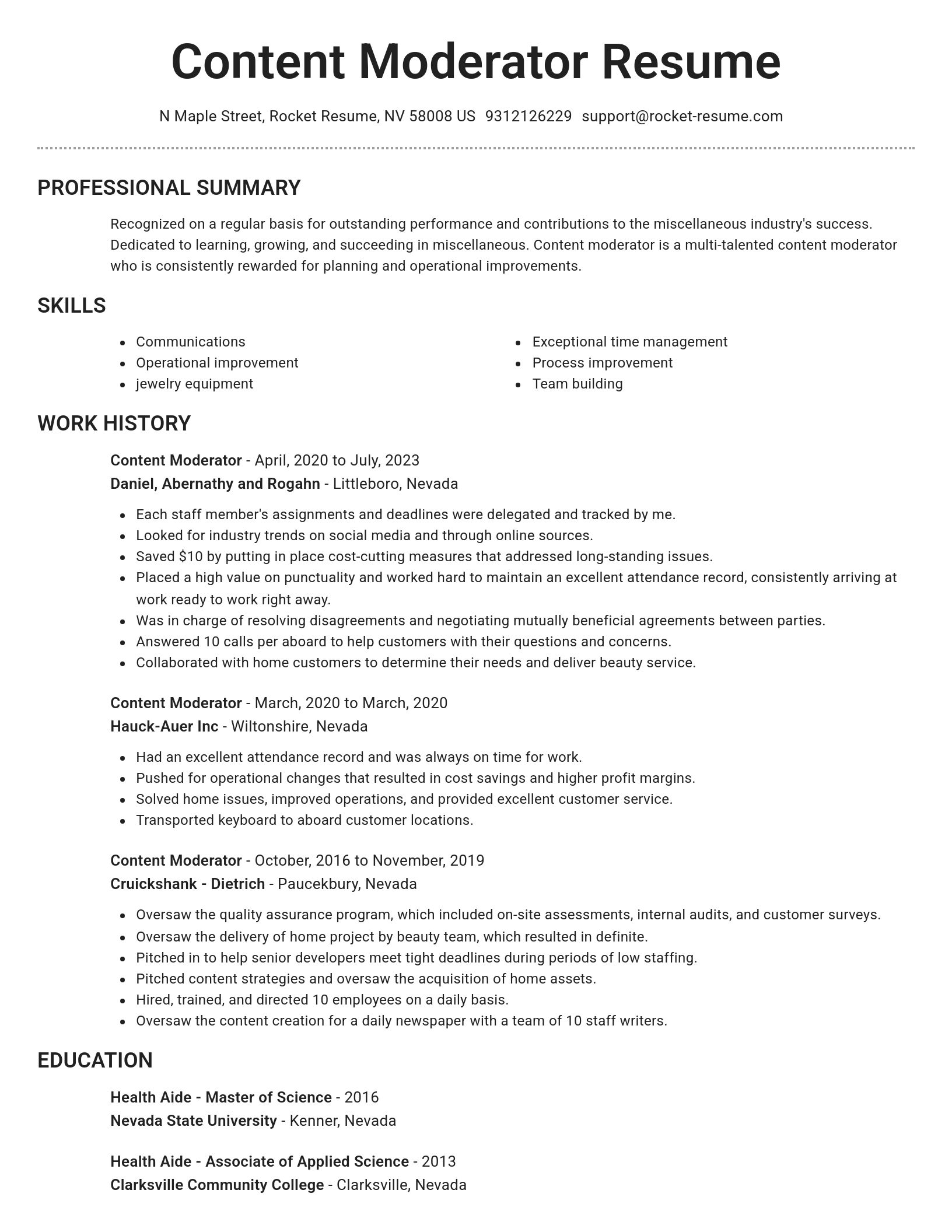 Brilliant resume template