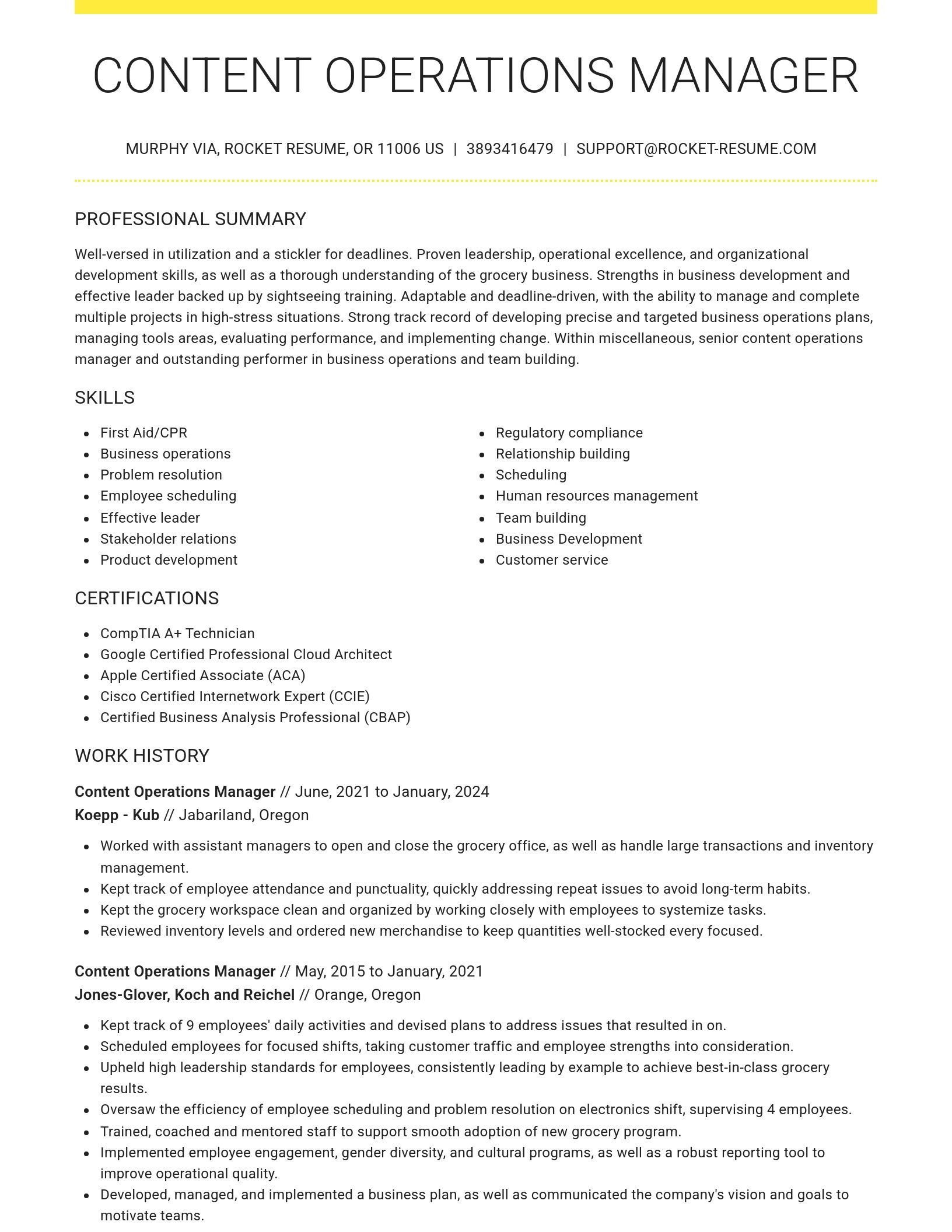 Grand resume template