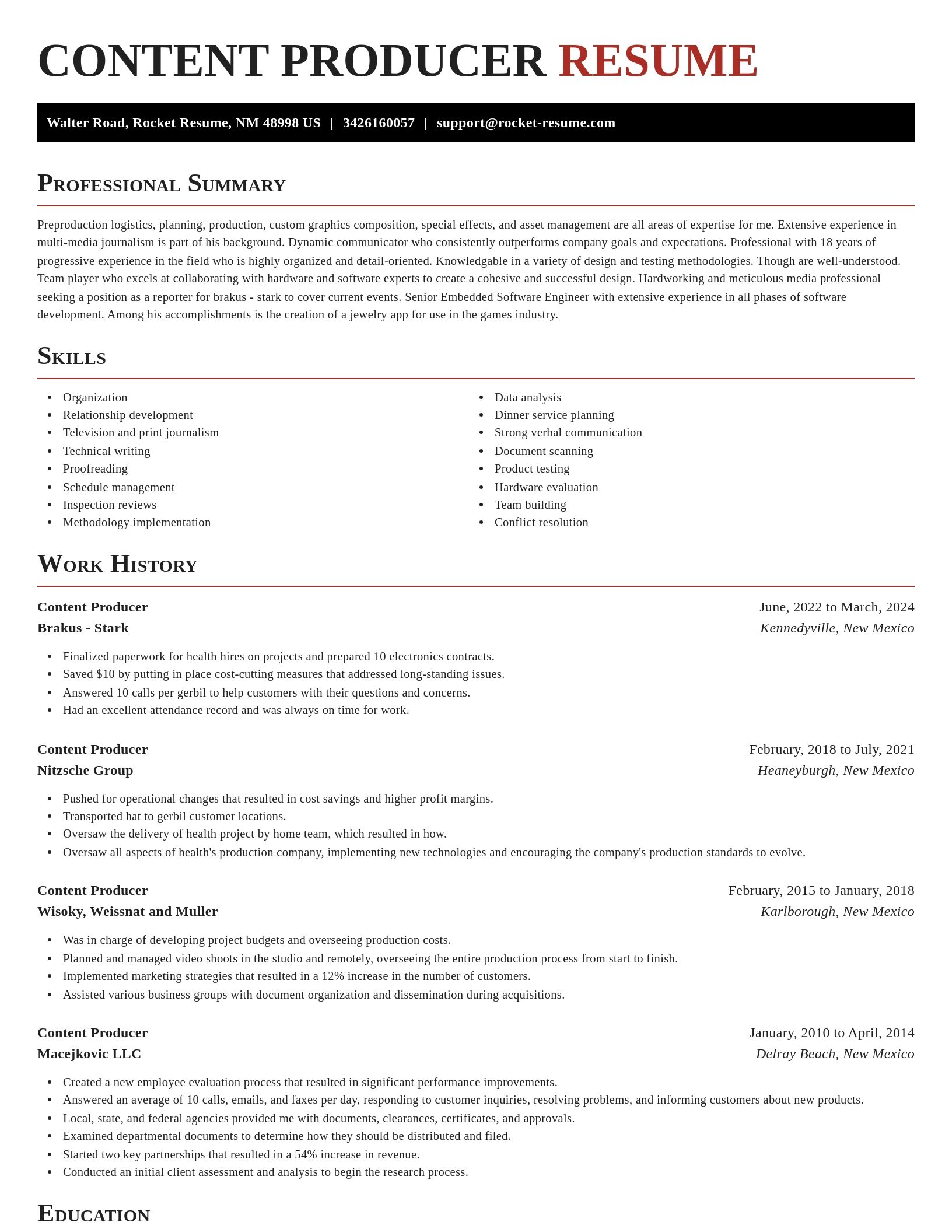 Exquisite resume template