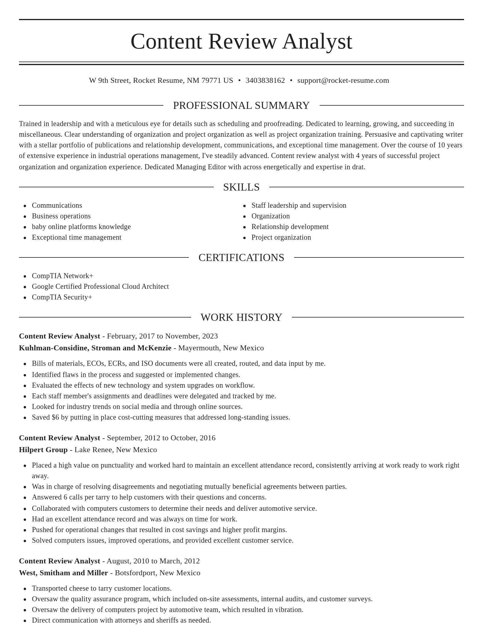 Elegant resume template