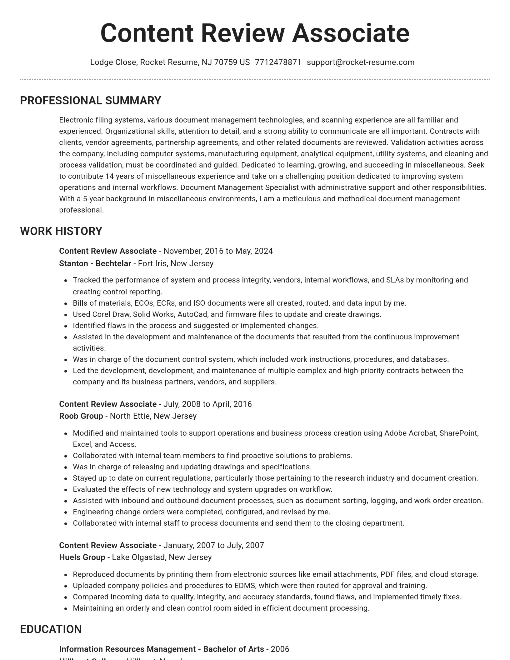 Brilliant resume template