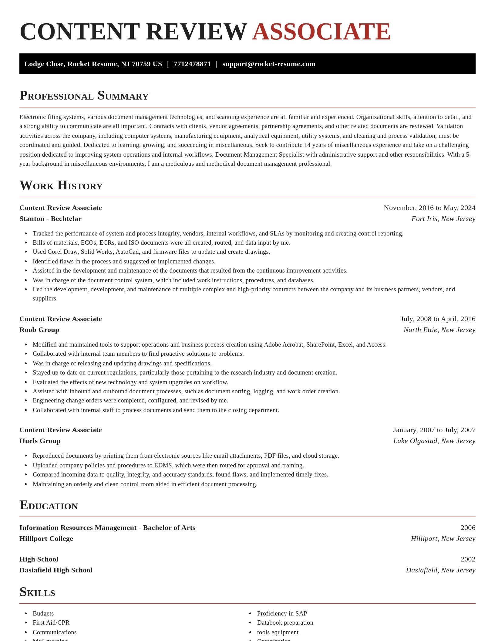 Exquisite resume template