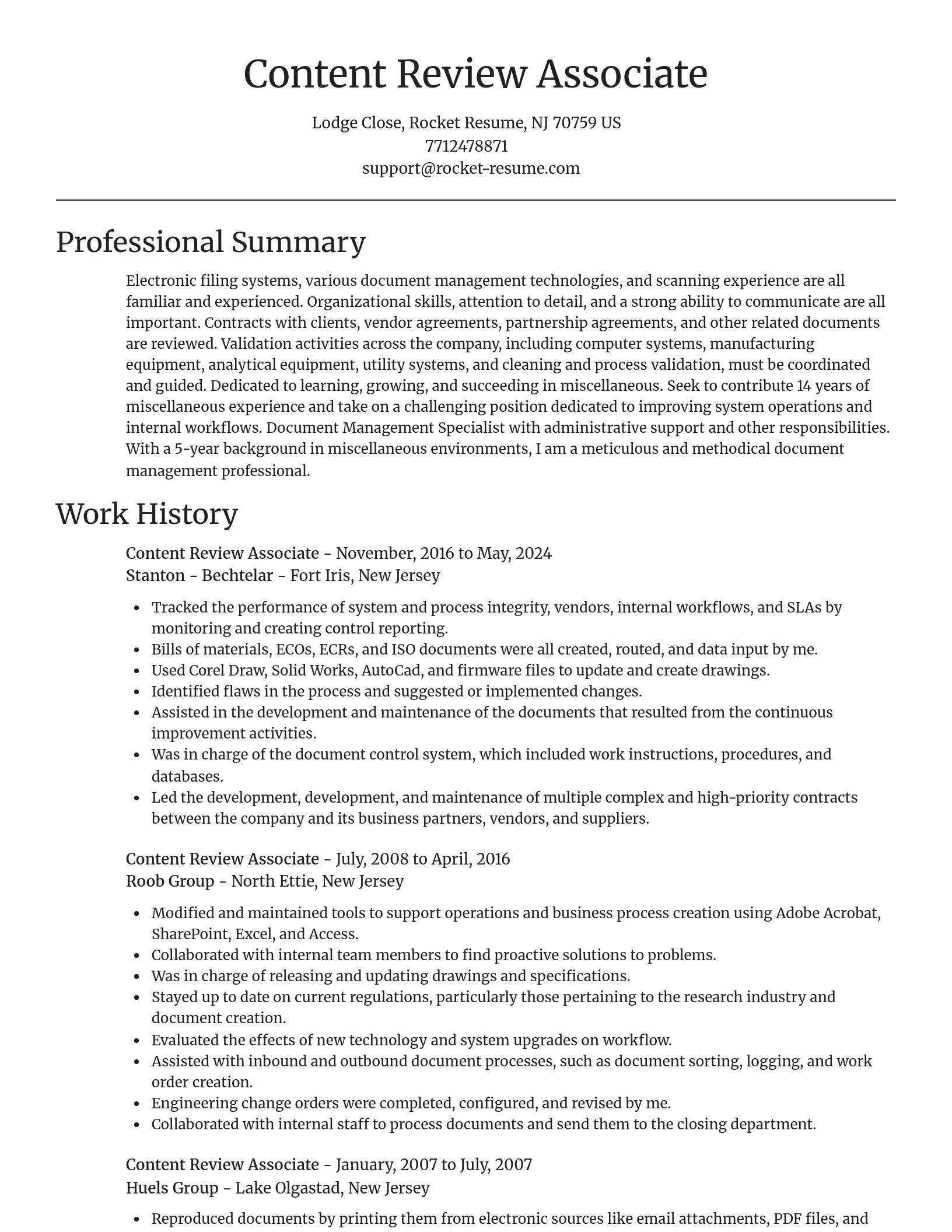 Focal Point resume template