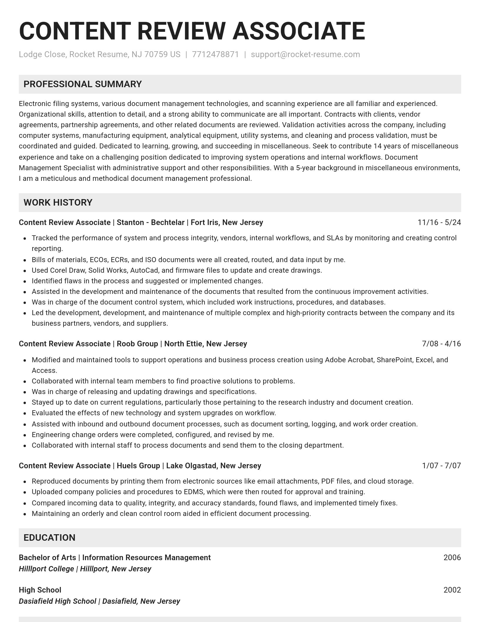 Genius resume template