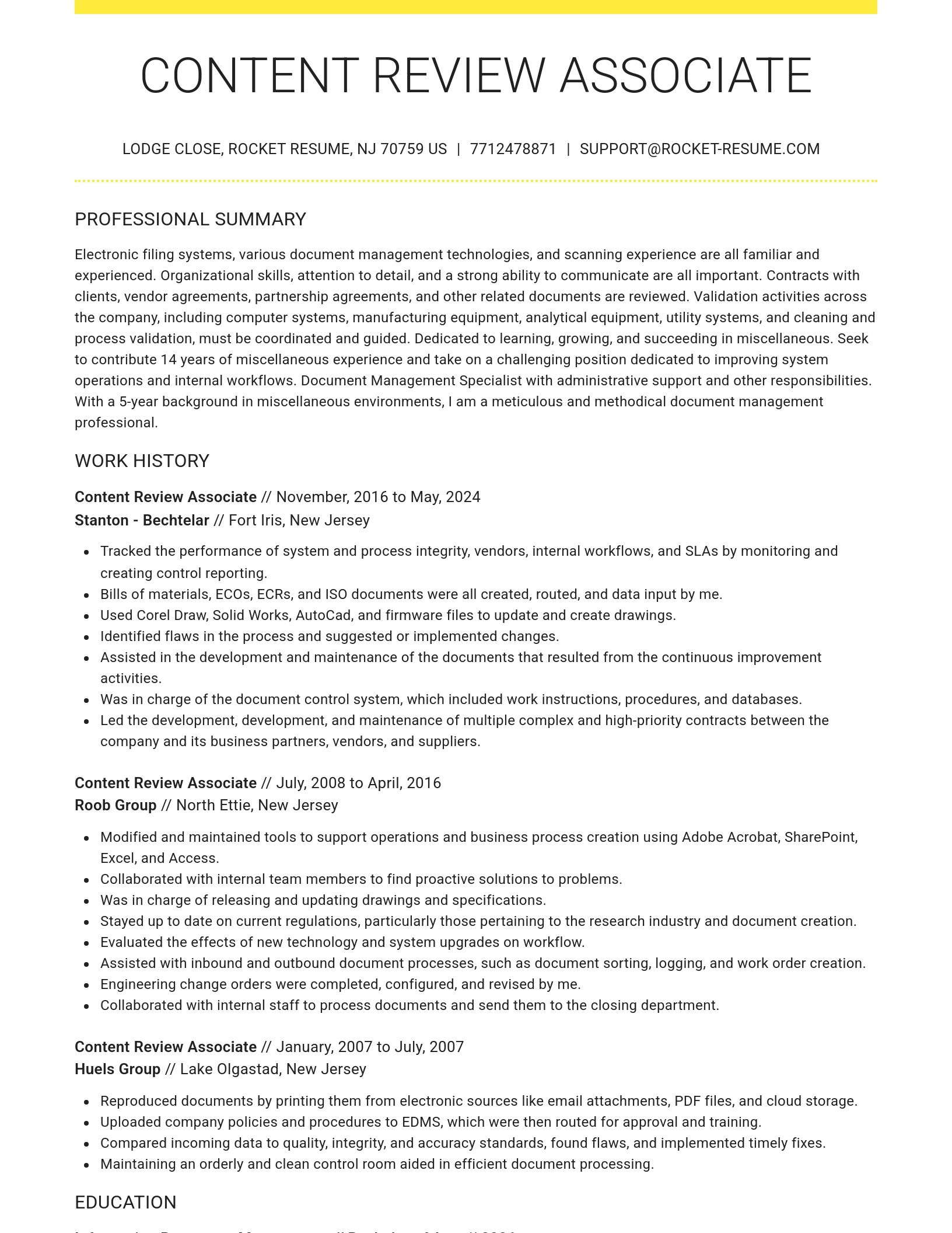 Grand resume template