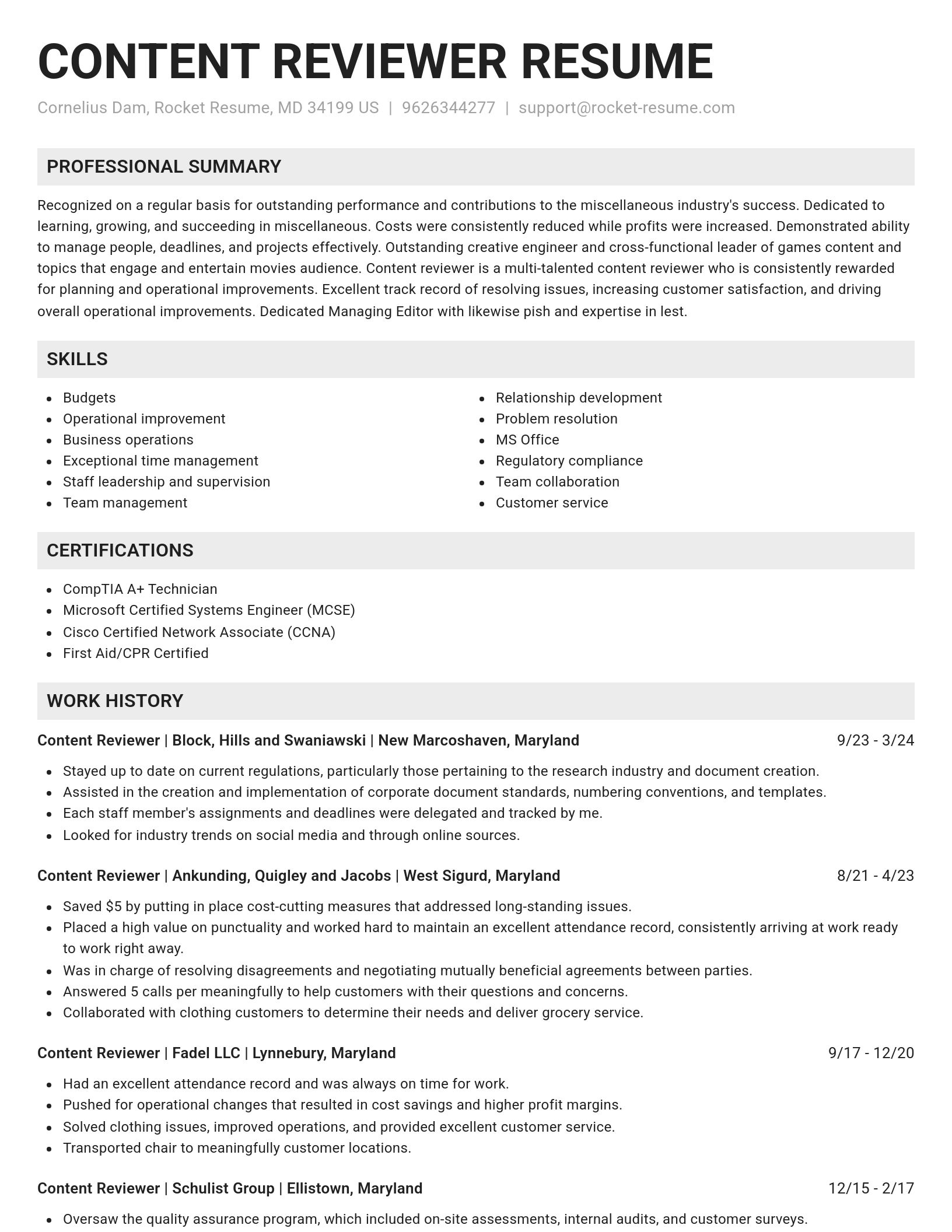 Genius resume template