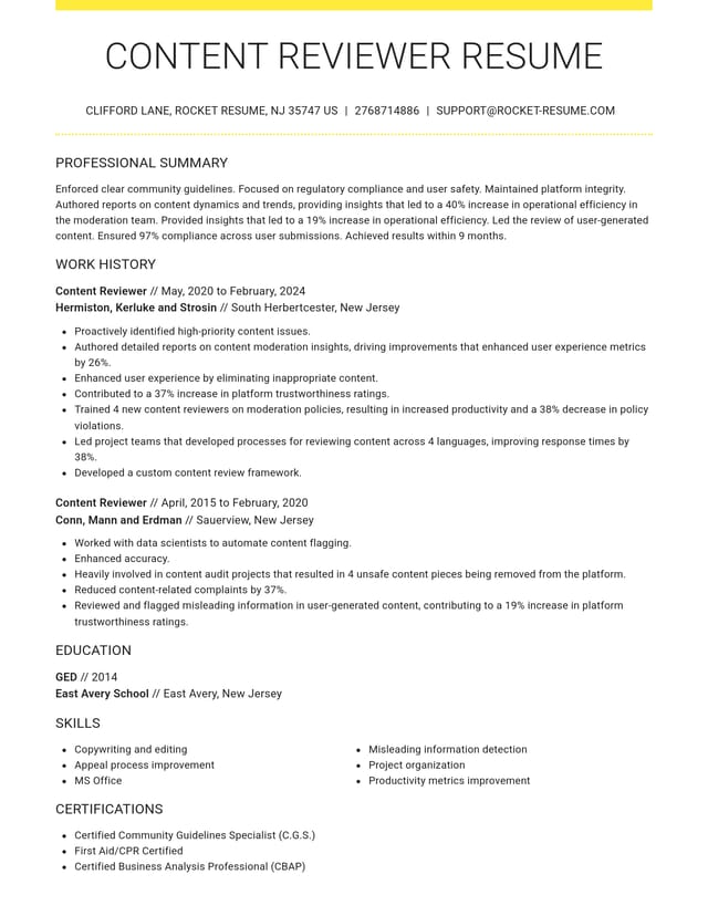 Grand resume template