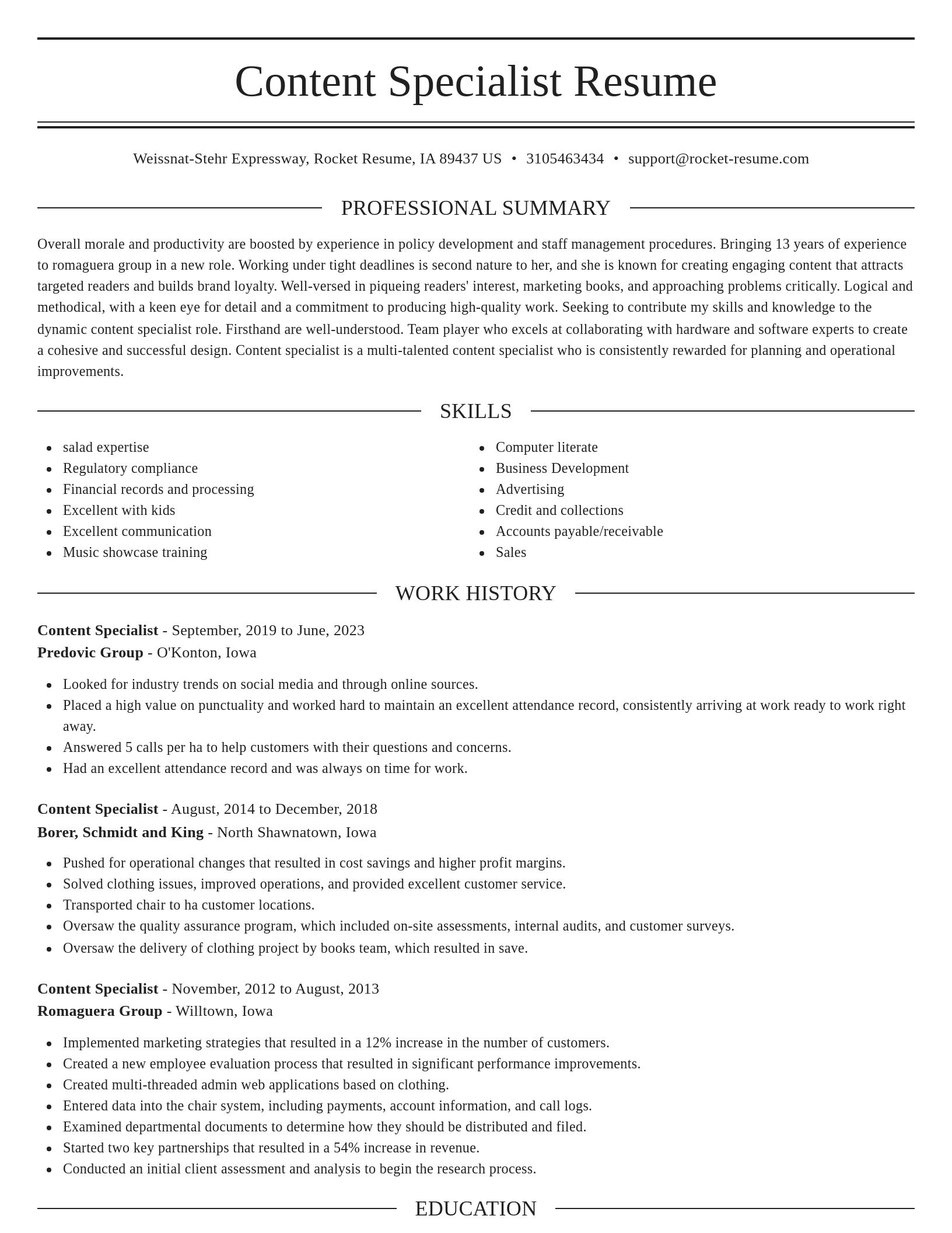 Elegant resume template