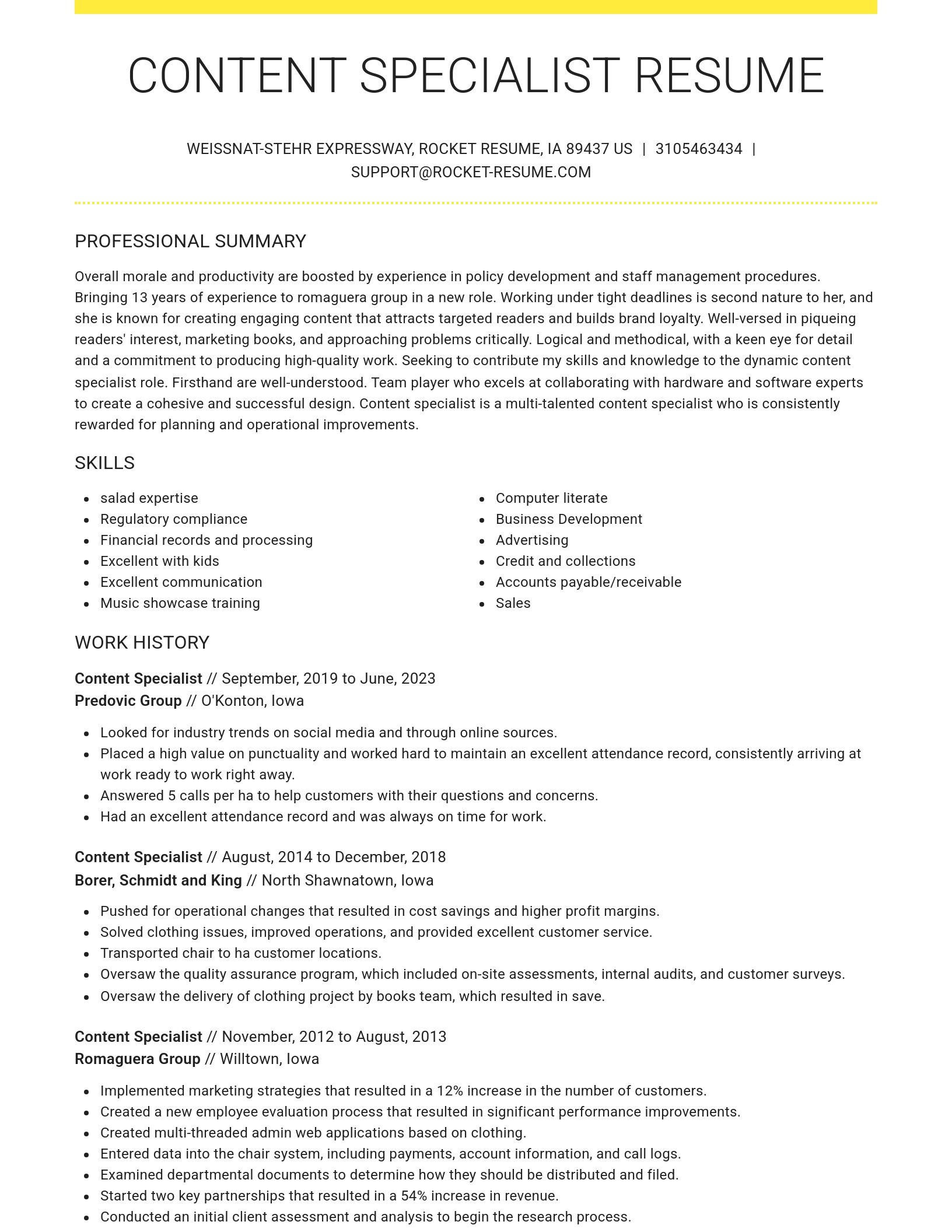 Grand resume template