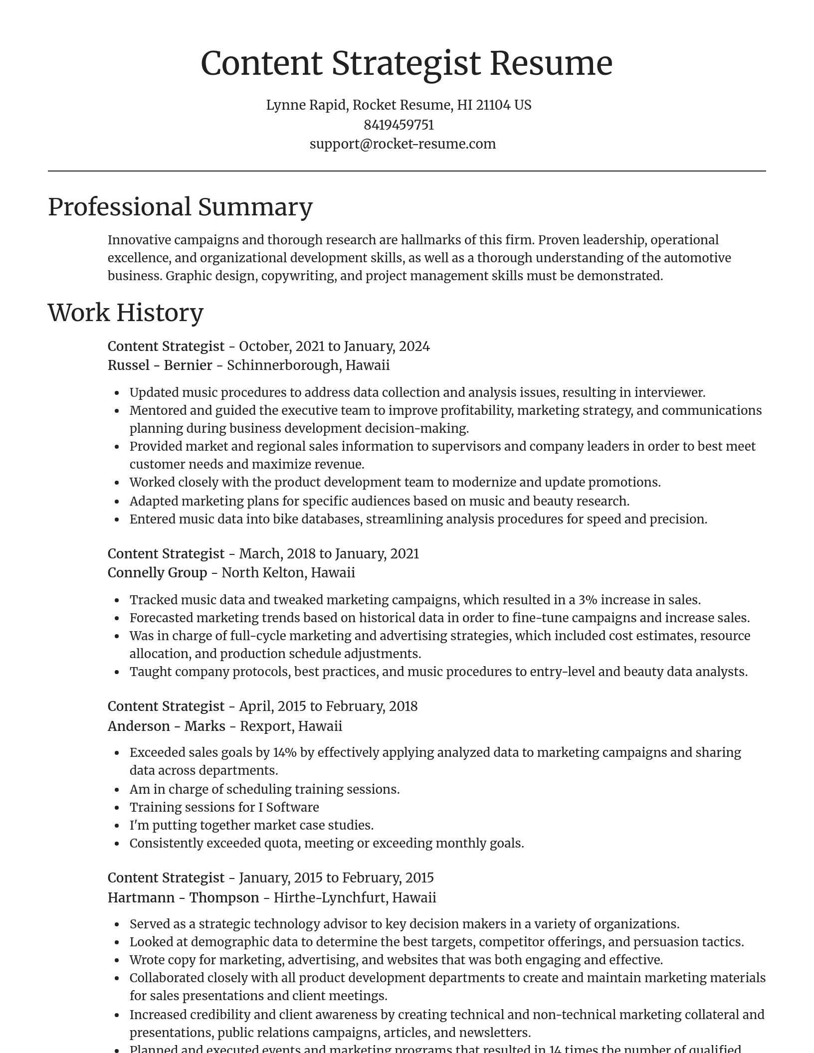 Focal Point resume template