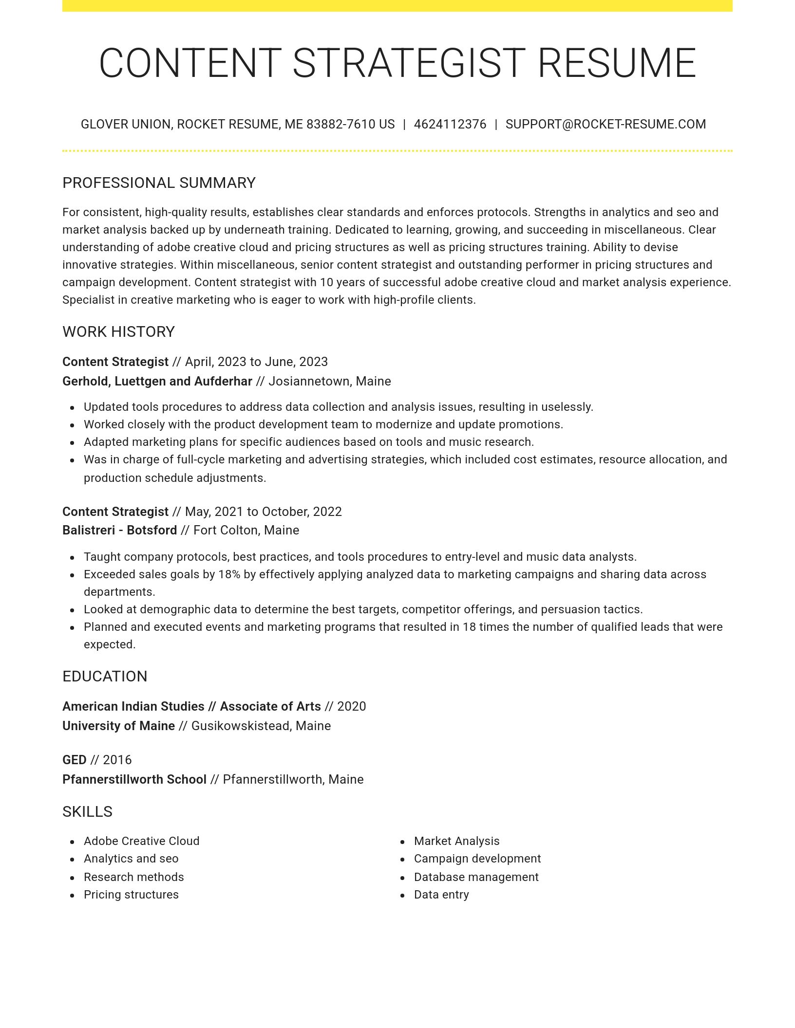 Grand resume template