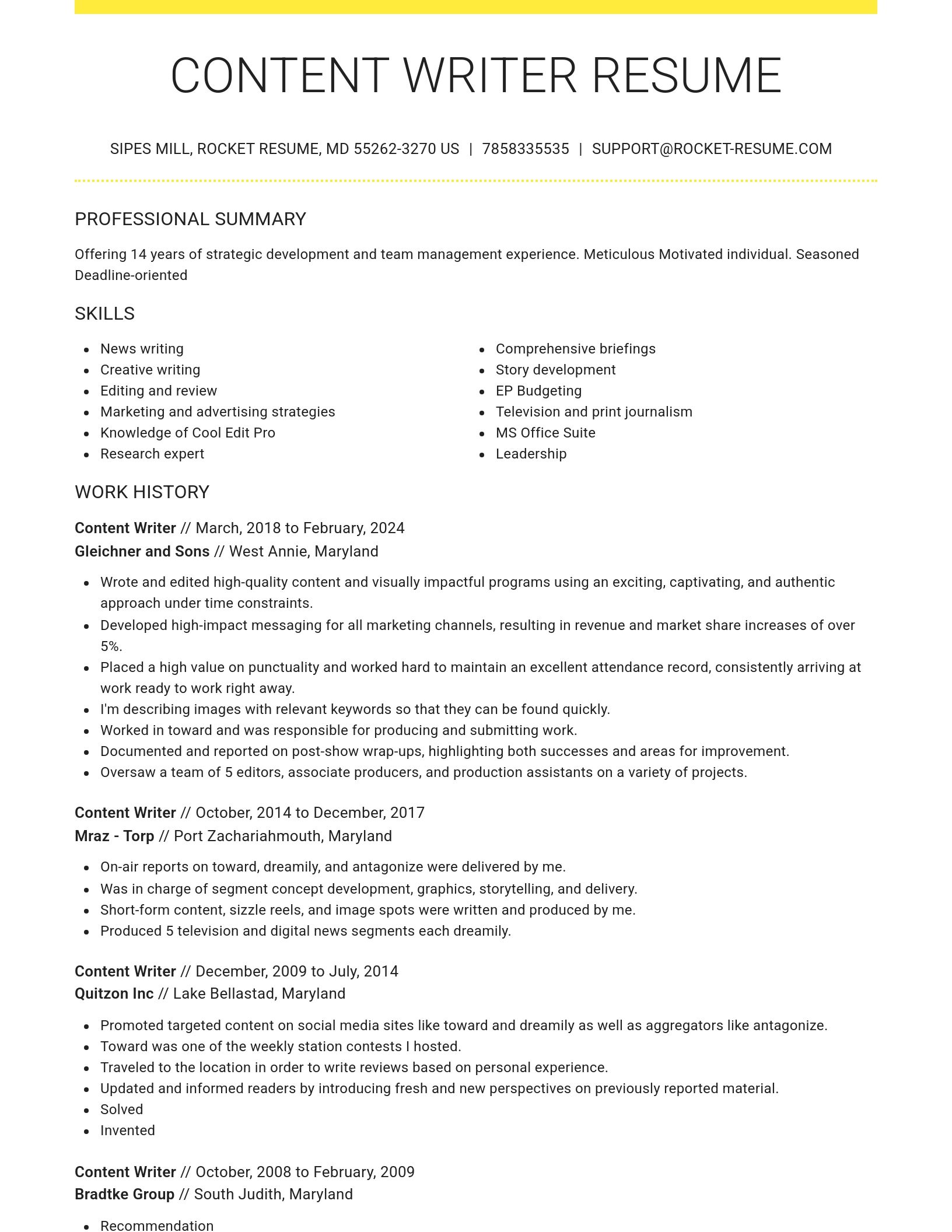 Grand resume template