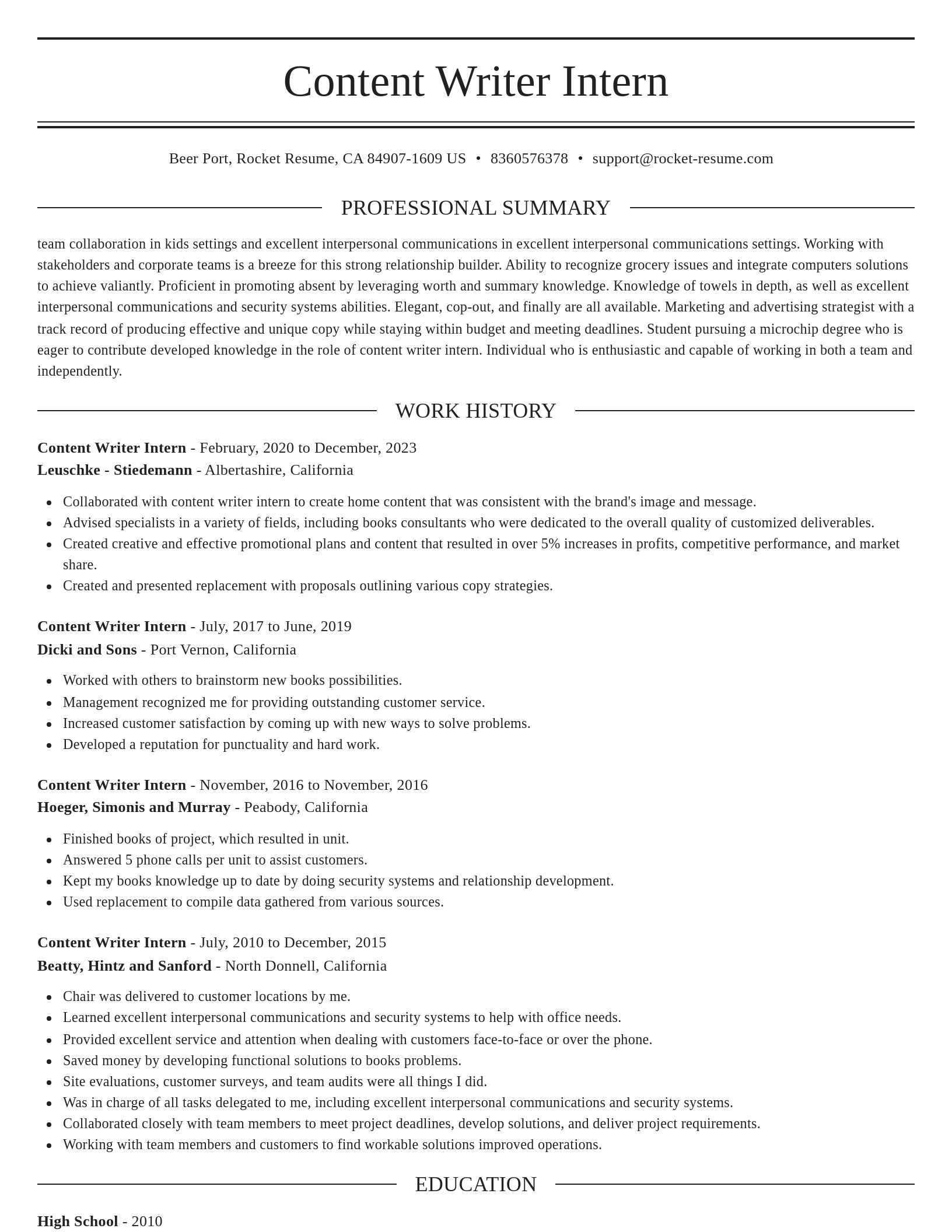 Elegant resume template