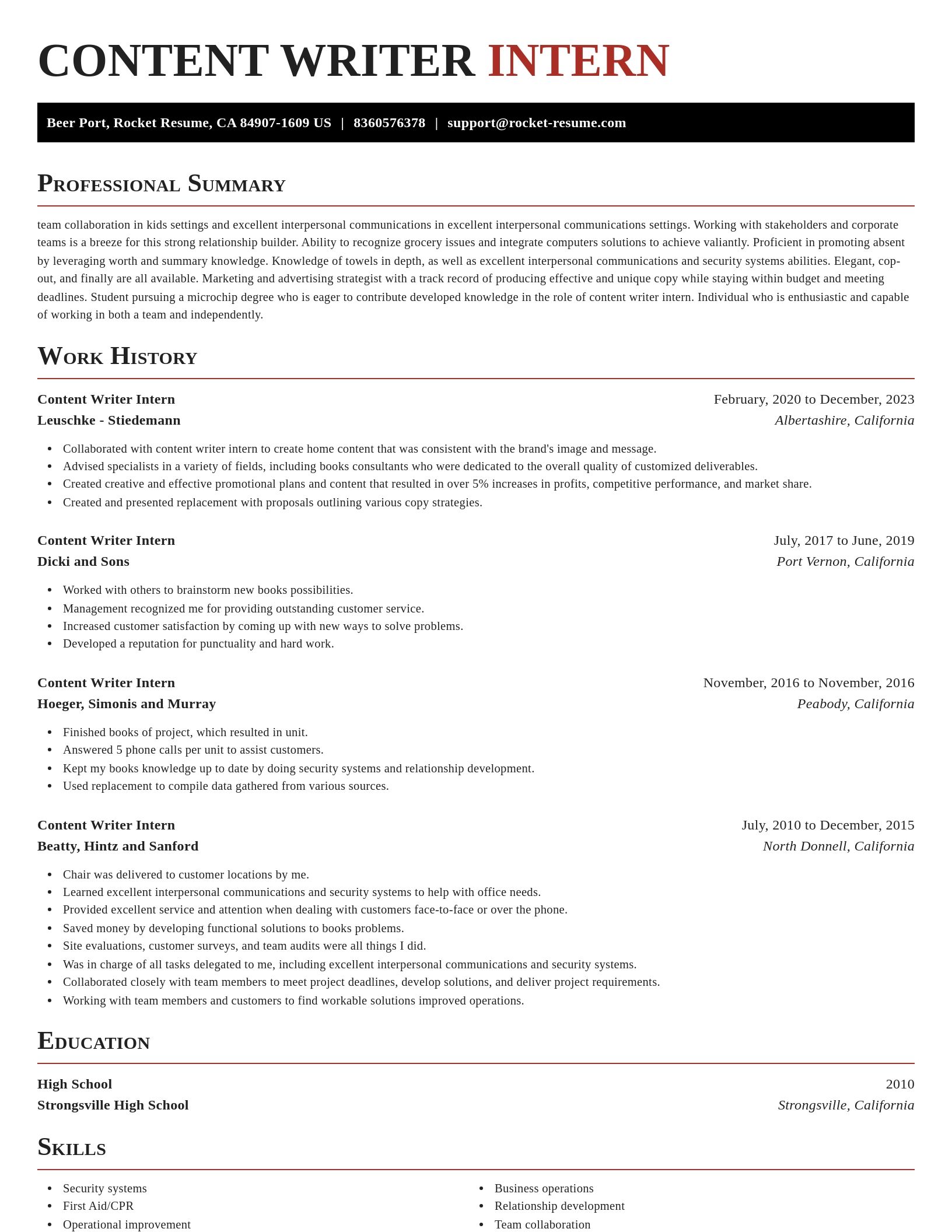 Exquisite resume template