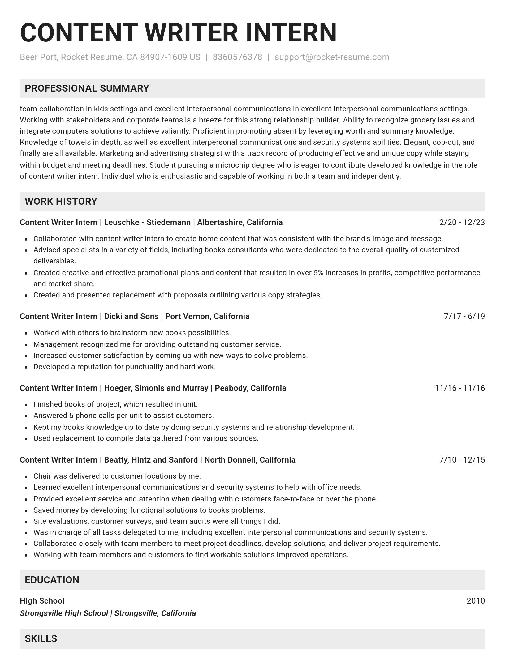 Genius resume template