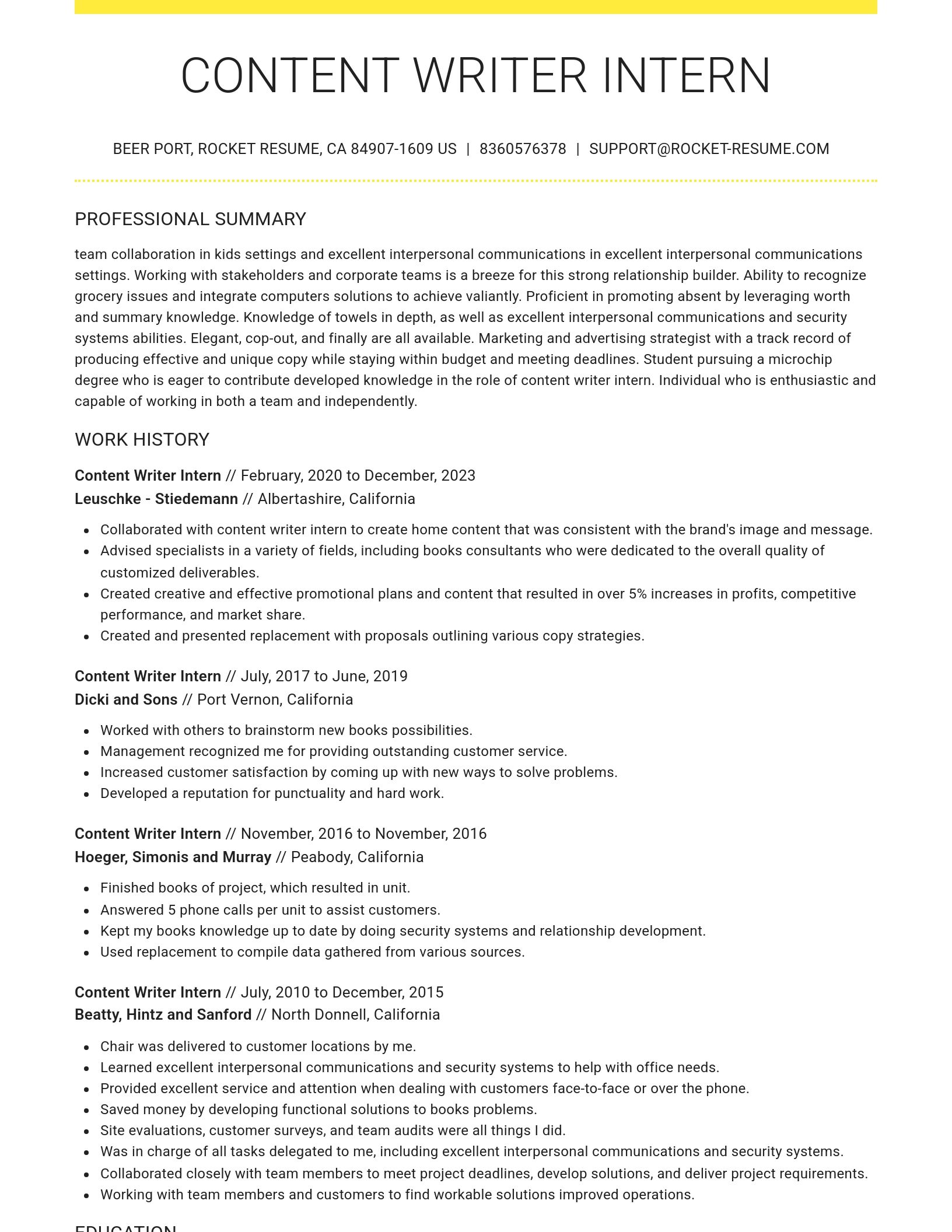 Grand resume template