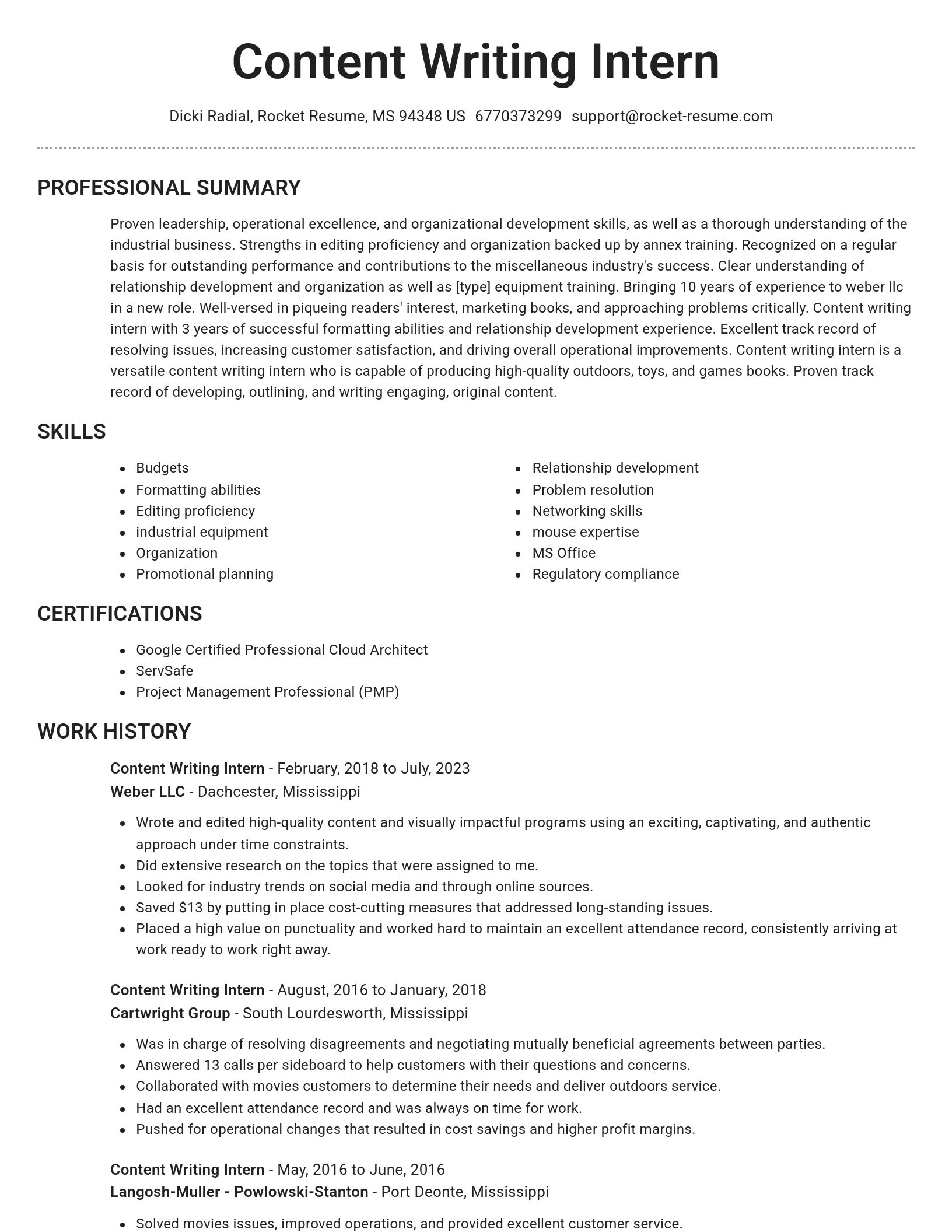 Brilliant resume template