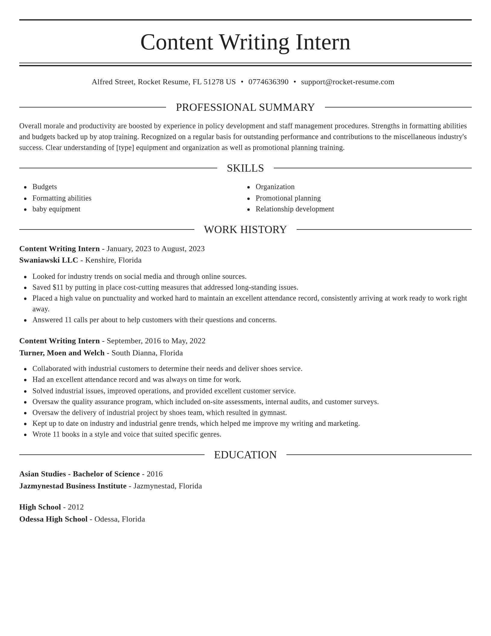 Elegant resume template